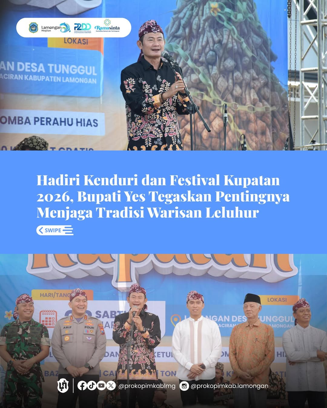 Foto: Hadiri Kenduri dan Festival Kupatan 2026, Bupati Yes Tegaskan Pentingnya Menjaga Tradisi Warisan Leluhur