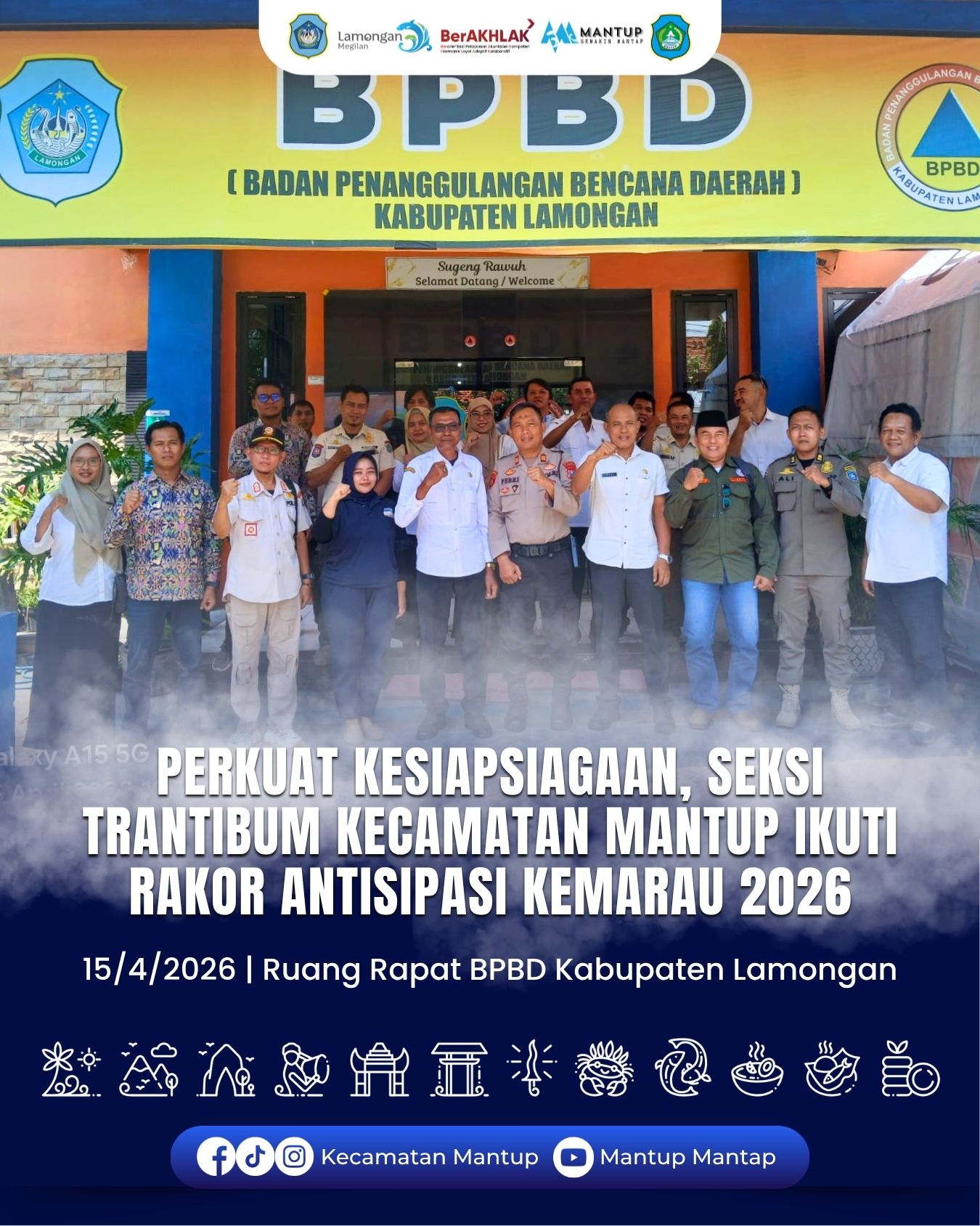 Foto: Perkuat Kesiapsiagaan, Seksi Trantibum Mantup Ikuti Rakor Antisipasi Kemarau 2026