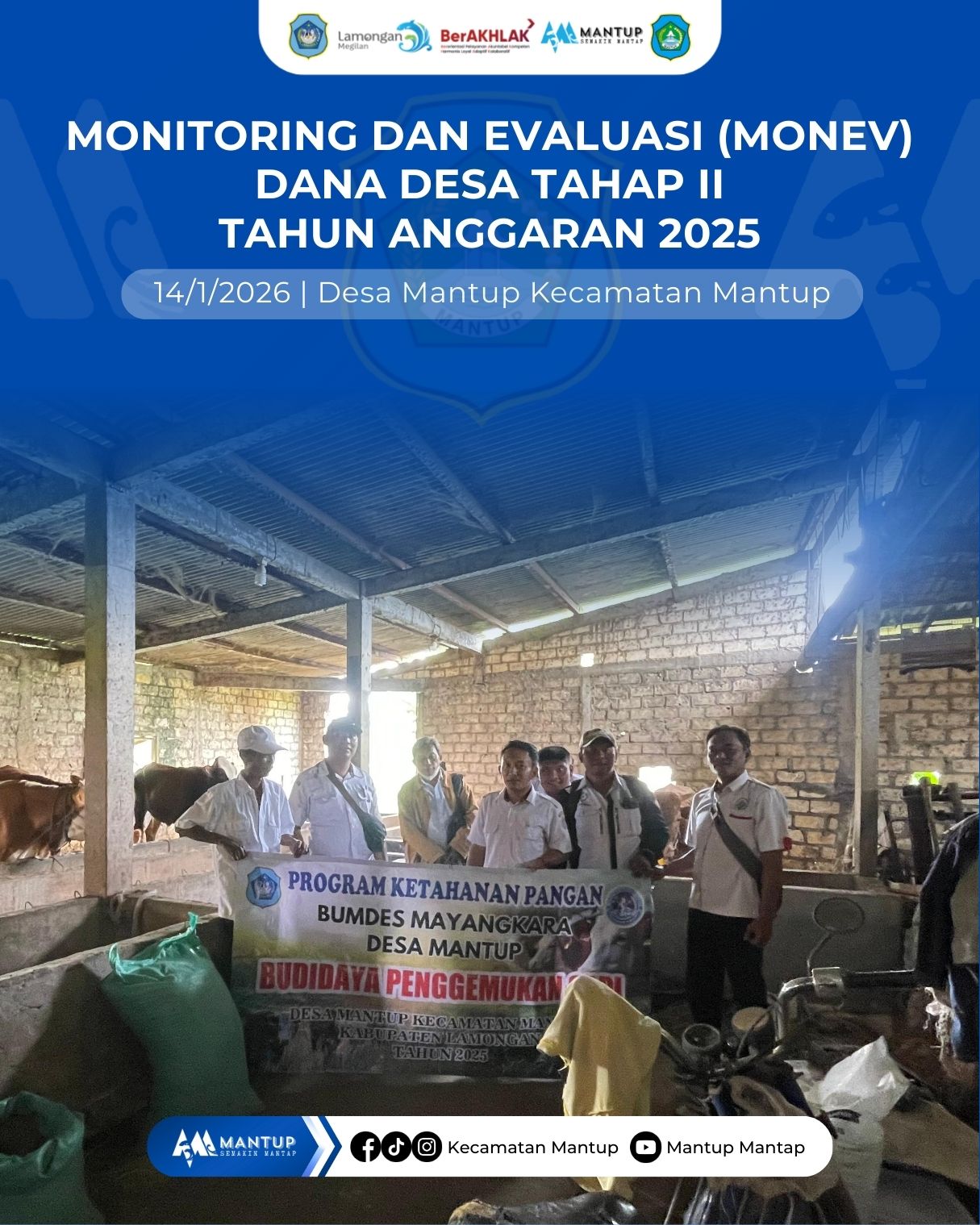 Foto: Monev Dana Desa Tahap II Tahun Anggaran 2025 di Desa Mantup Kecamatan Mantup