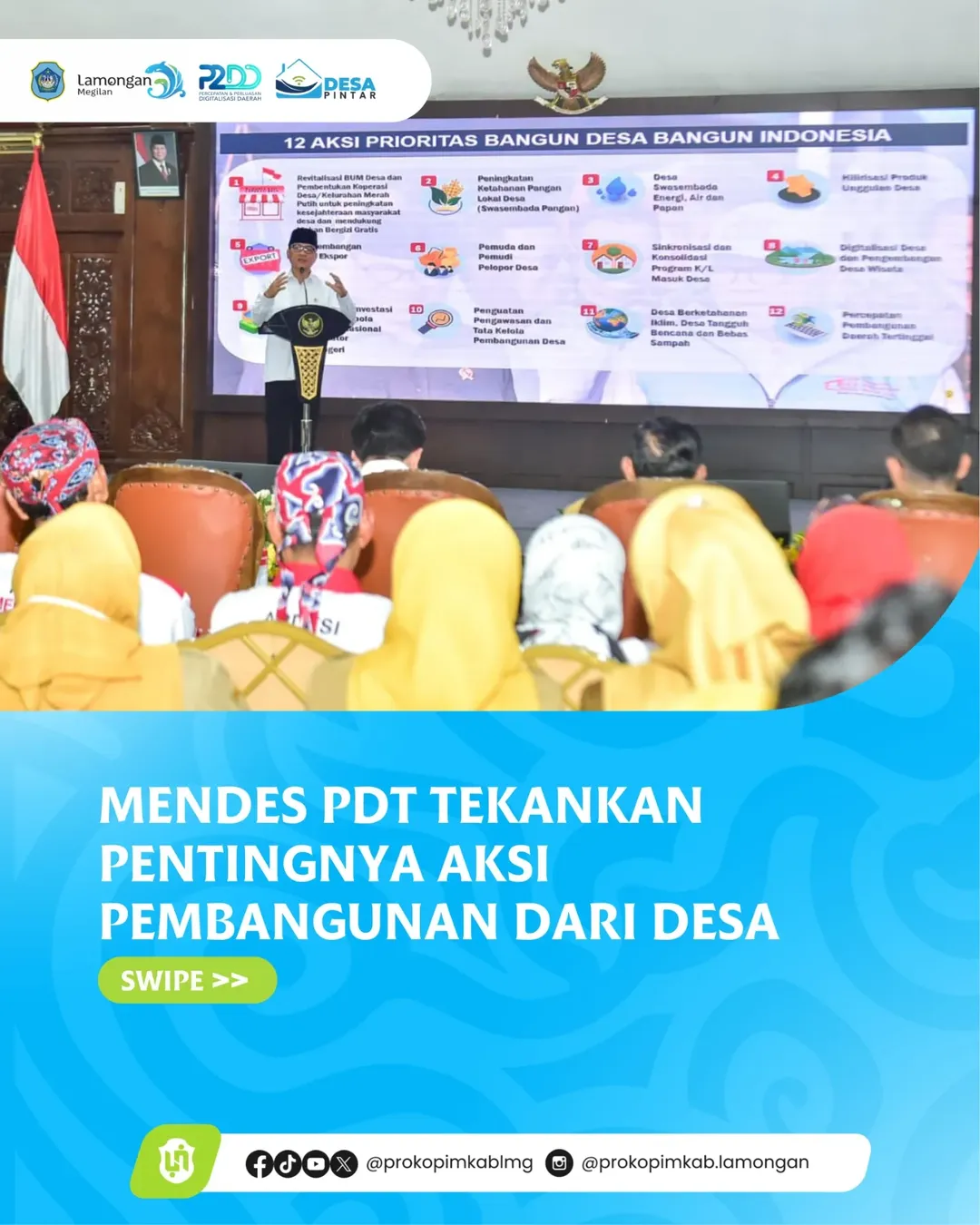 Foto: Mendes PDT Tekankan Pentingnya Aksi Pembangunan Dari Desa