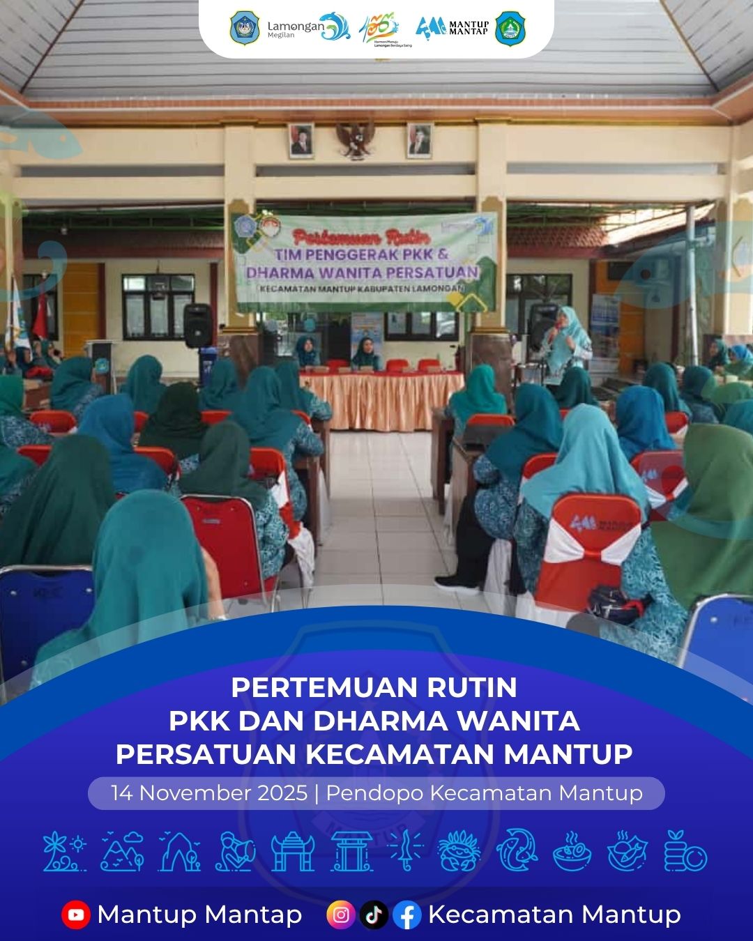 Foto: Pertemuan Rutin PKK dan Dharma Wanita Persatuan Kecamatan Mantup
