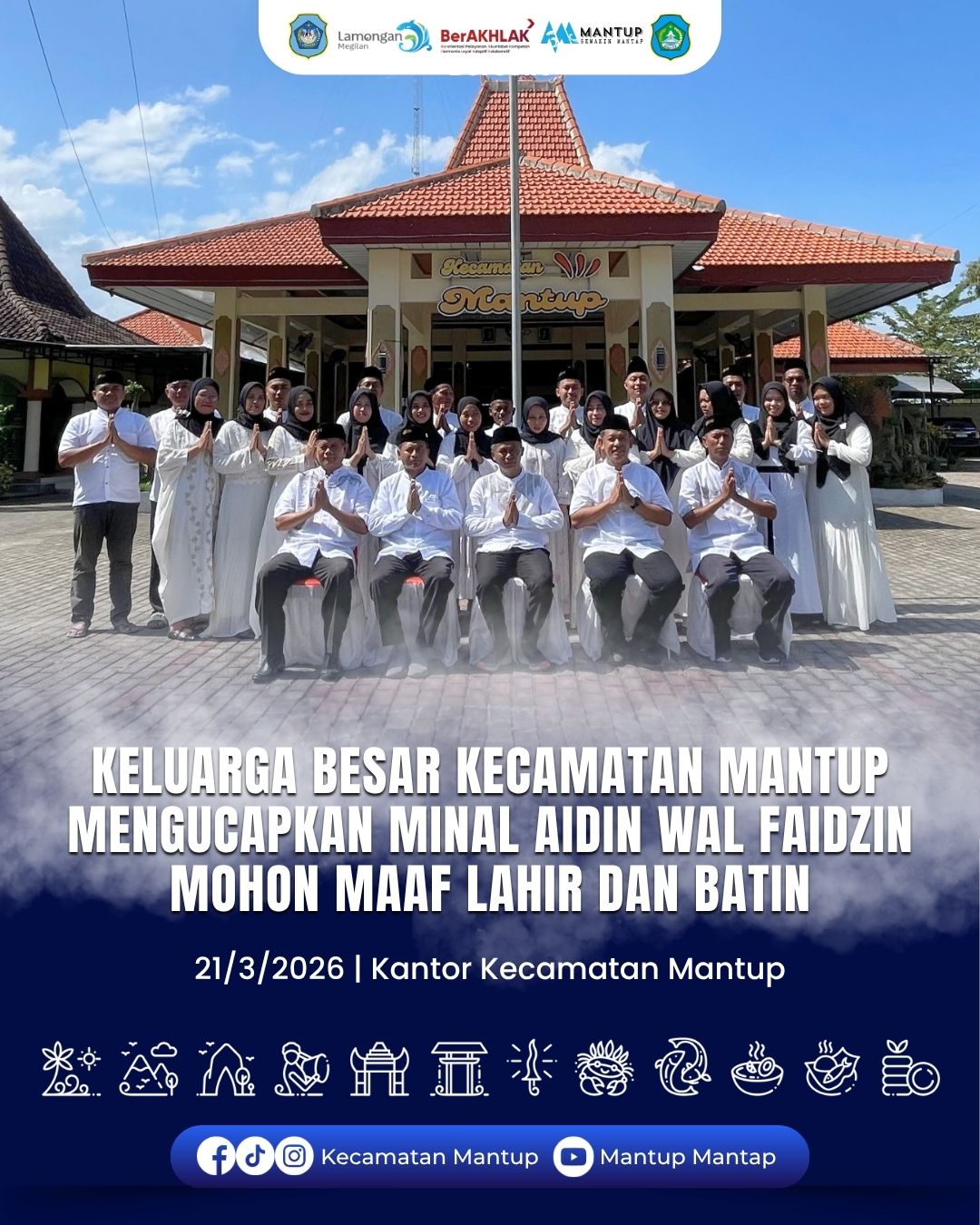 Foto: Keluarga Besar Kecamatan Mantup Mengucapkan Minal Aidin Wal Faidzin Mohon Maaf Lahir dan Batin