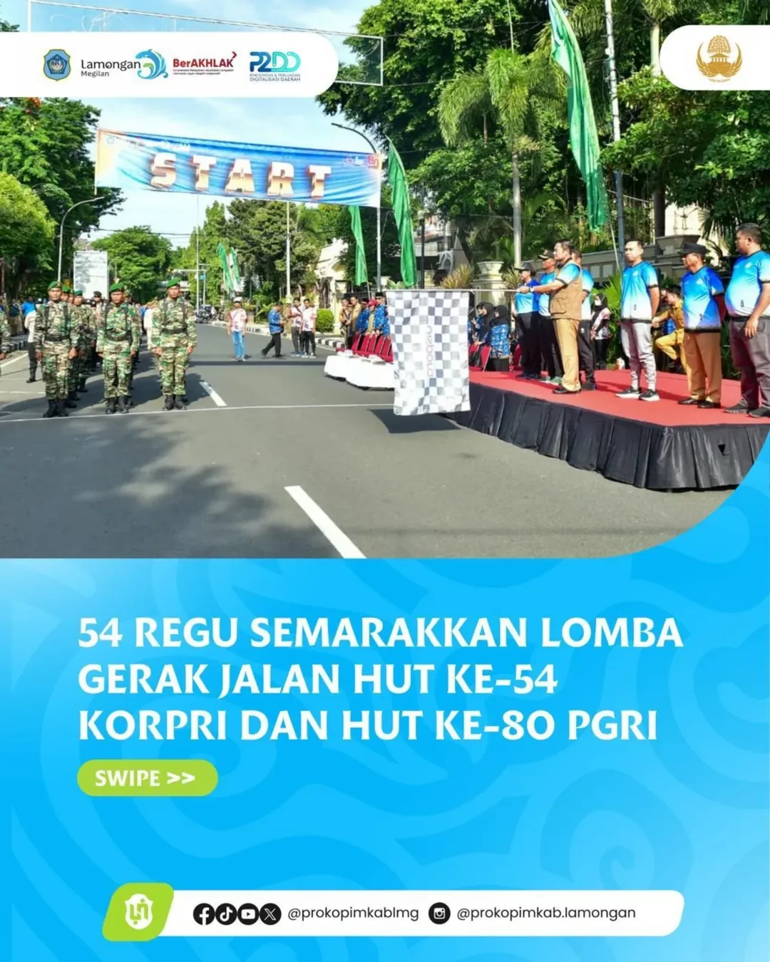 Foto: 54 Regu Semarakkan Lomba Gerak Jalan HUT KORPRI ke-54 dan HUT PGRI ke-80 2025