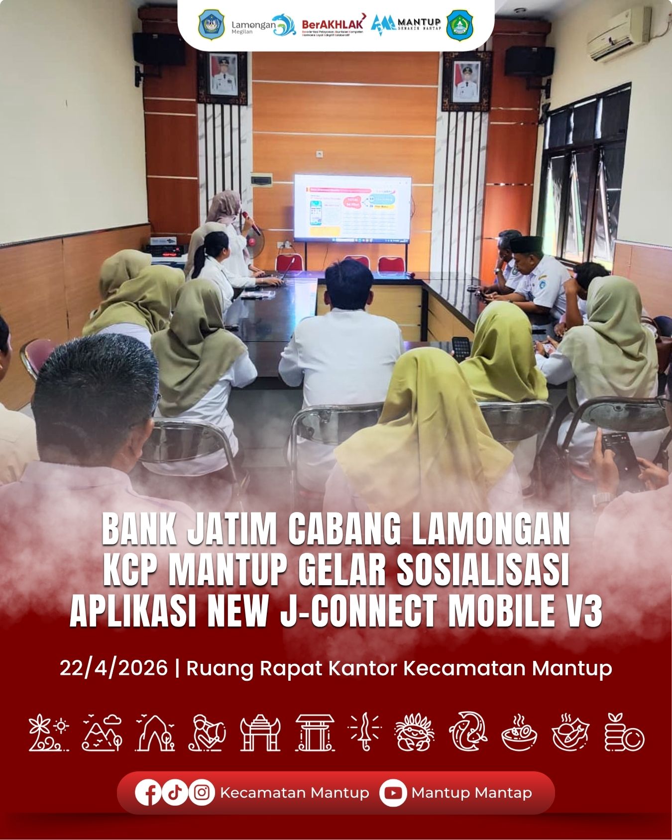 Foto: Bank Jatim Cabang Lamongan KCP Mantup Gelar Sosialisasi Aplikasi New J-Connect Mobile V3