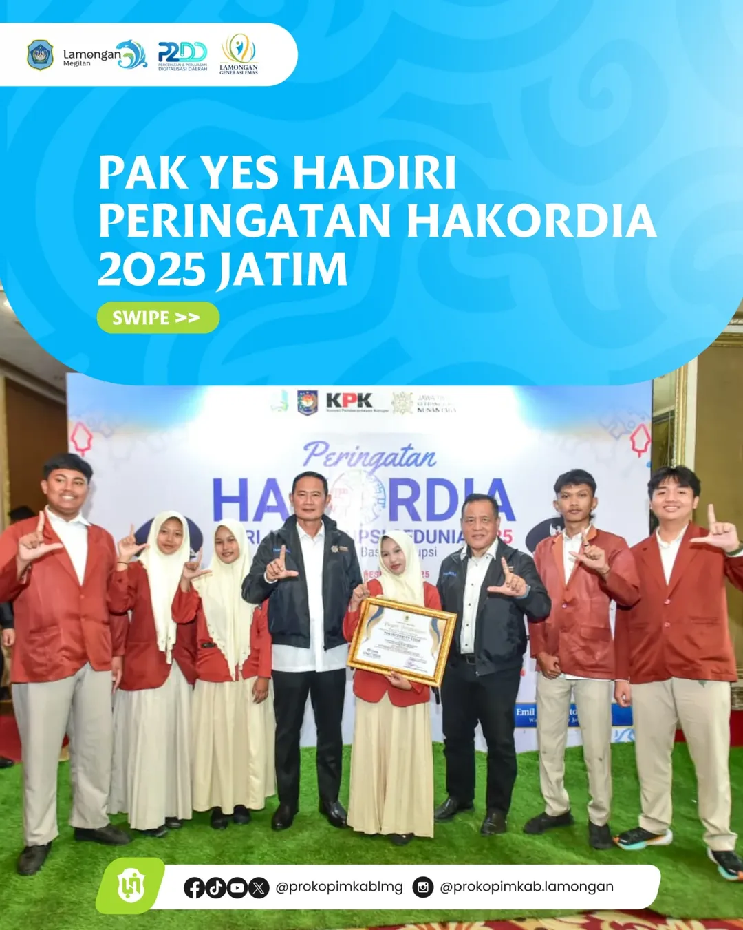 Foto: Pak Yes Hadiri Peringatan Hakordia 2025 Jatim