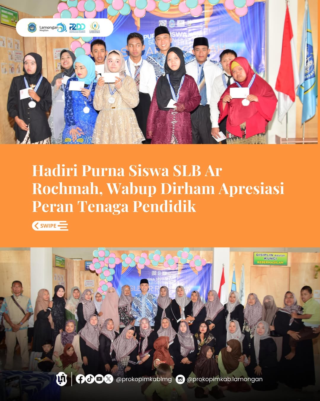 Foto: Hadiri Purna Siswa SLB Ar Rochmah, Wabup Dirham Apresiasi Peran Tenaga Pendidik