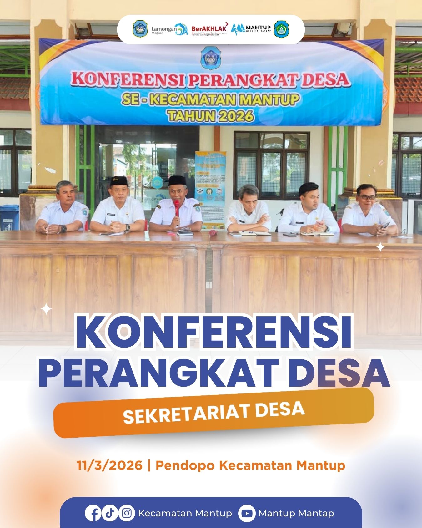 Foto: Perkuat Koordinasi Antar Desa, Pemerintah Kecamatan Mantup Gelar Konferensi Sekretariat Desa se-Kecamatan Mantup