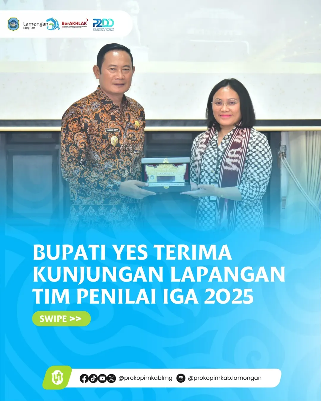 Foto: Bupati Yes Terima Kunjungan Lapangan Tim Penilai IGA 2025