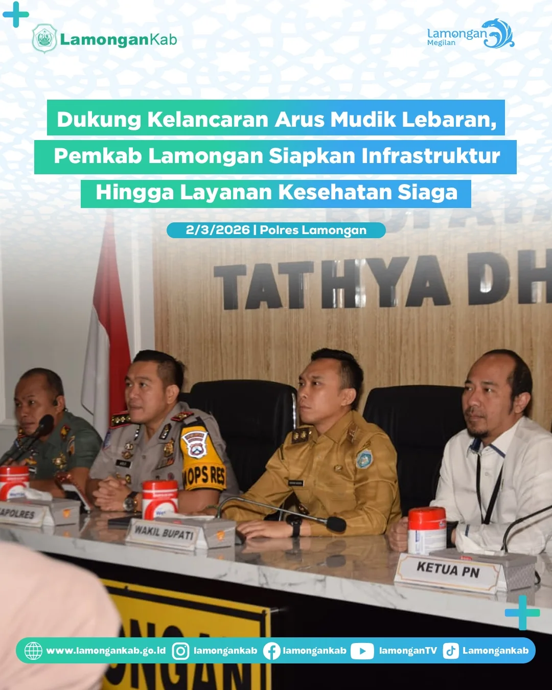 Foto: Dukung Kelancaran Arus Mudik Lebaran, Pemkab Lamongan Persiapkan Infrastruktur Hingga Layanan Kesehatan Siaga