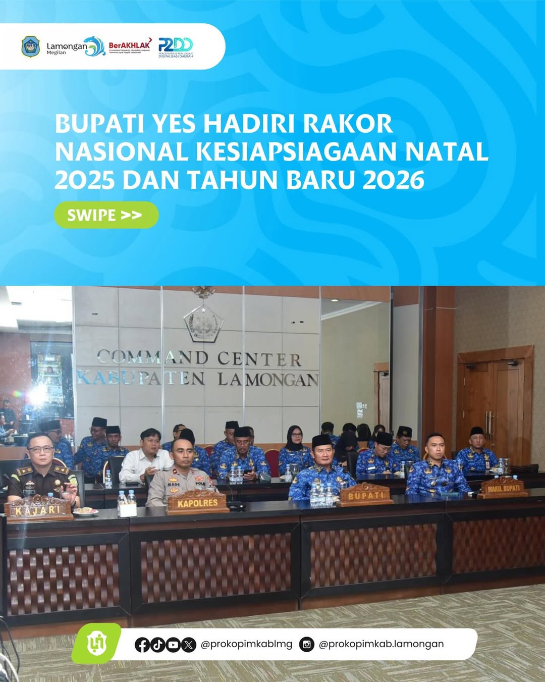 Foto: Bupati Yes Hadiri Rakor Nasional Kesiapsiagaan Natal 2025 dan Tahun Baru 2026
