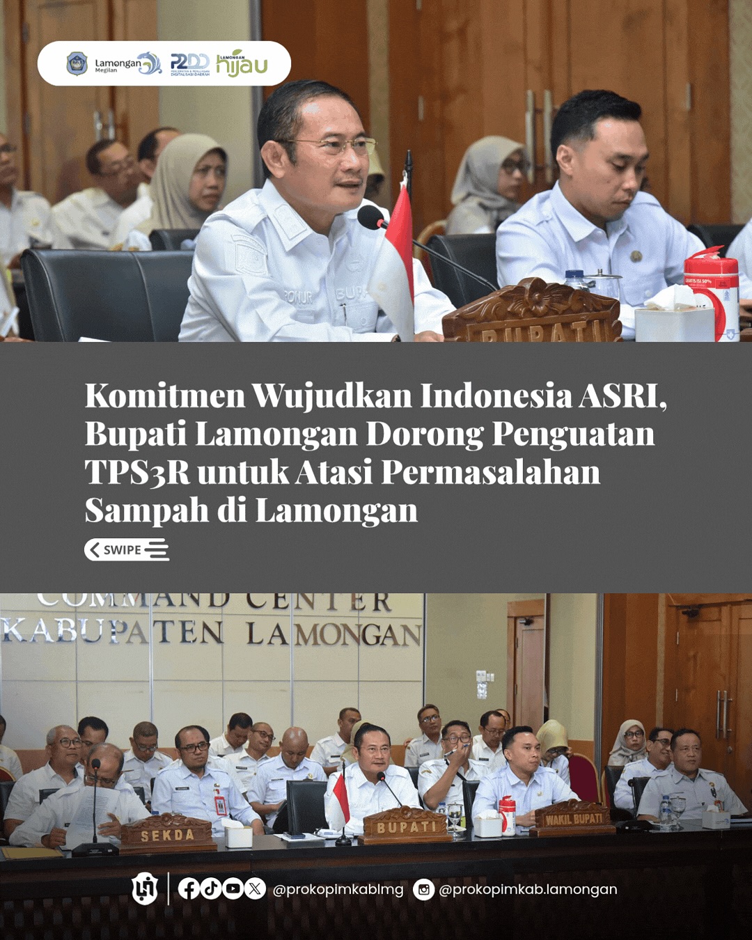 Foto: Komitmen Wujudkan Indonesia ASRI, Bupati Lamongan Dorong Penguatan TPS3R untuk Atasi Permasalahan Sampah di Lamongan