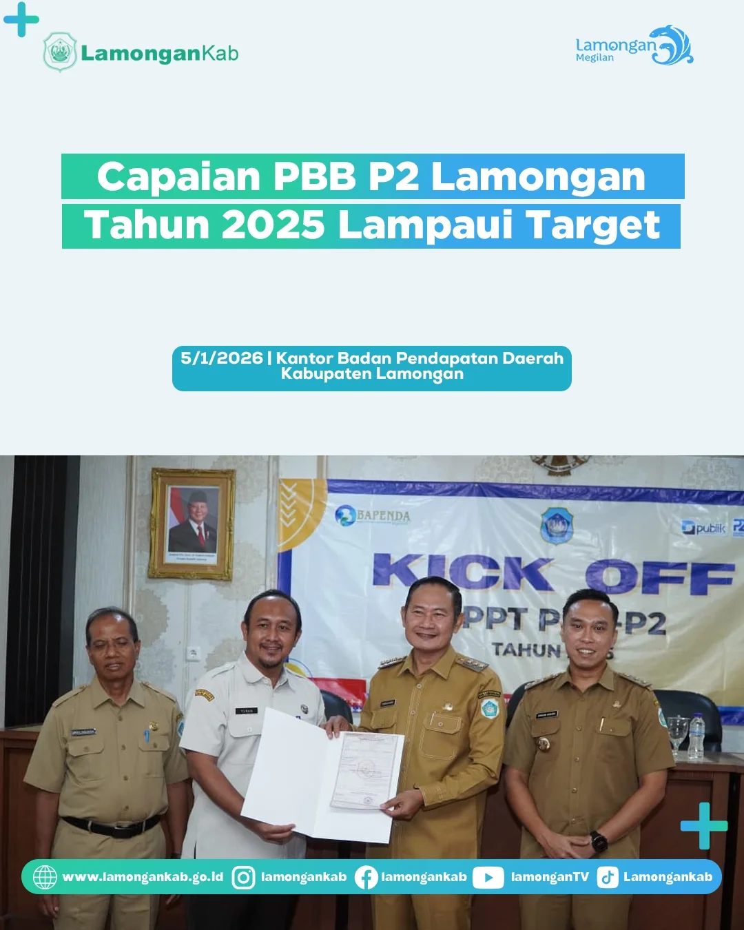 Foto: Capaian PBB-P2 Lamongan Tahun 2025 Lampaui Target