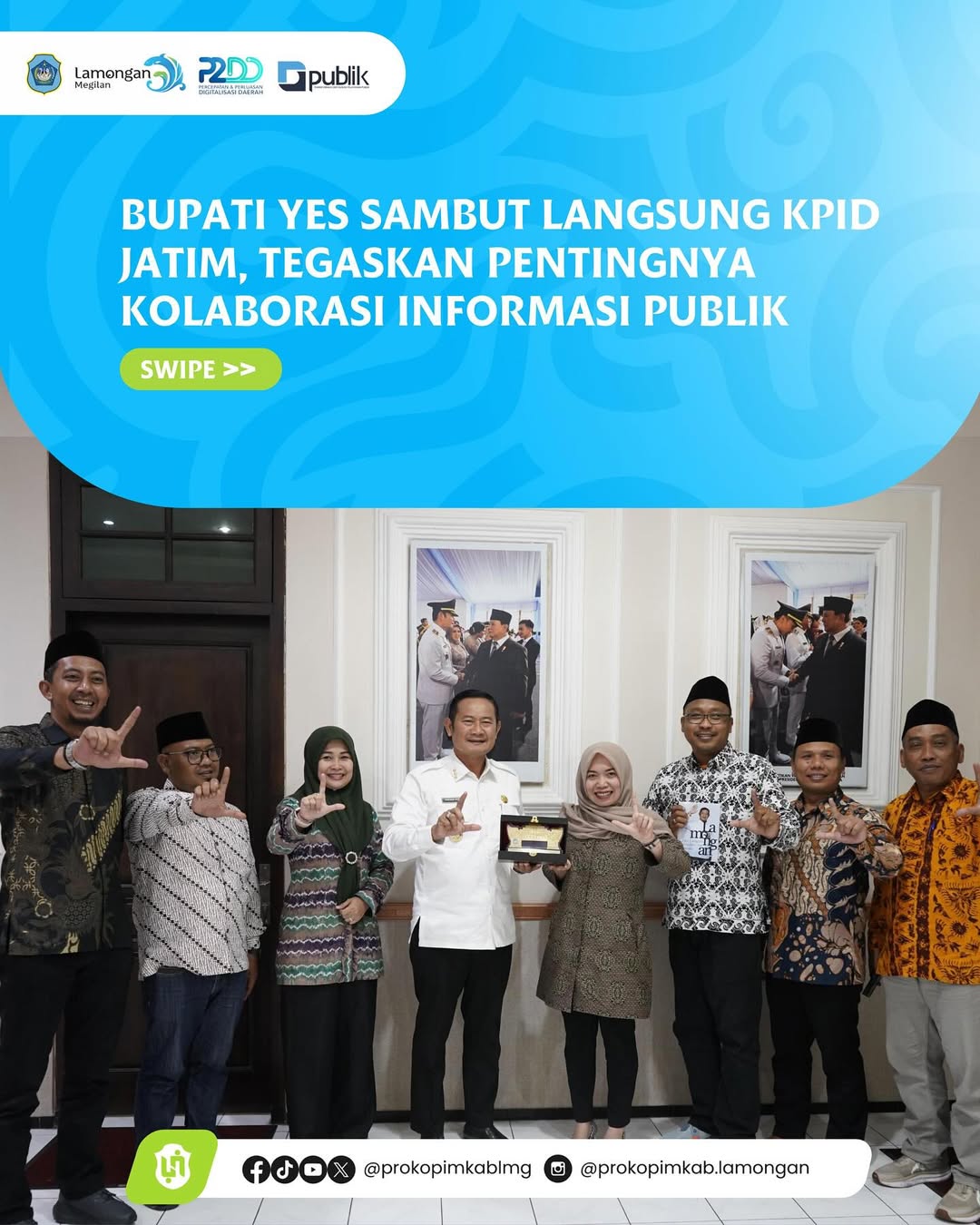 Foto: Bupati Yes Sambut Langsung Audiensi KPID Jatim, Tegaskan Pentingnya Kolaborasi Informasi Publik