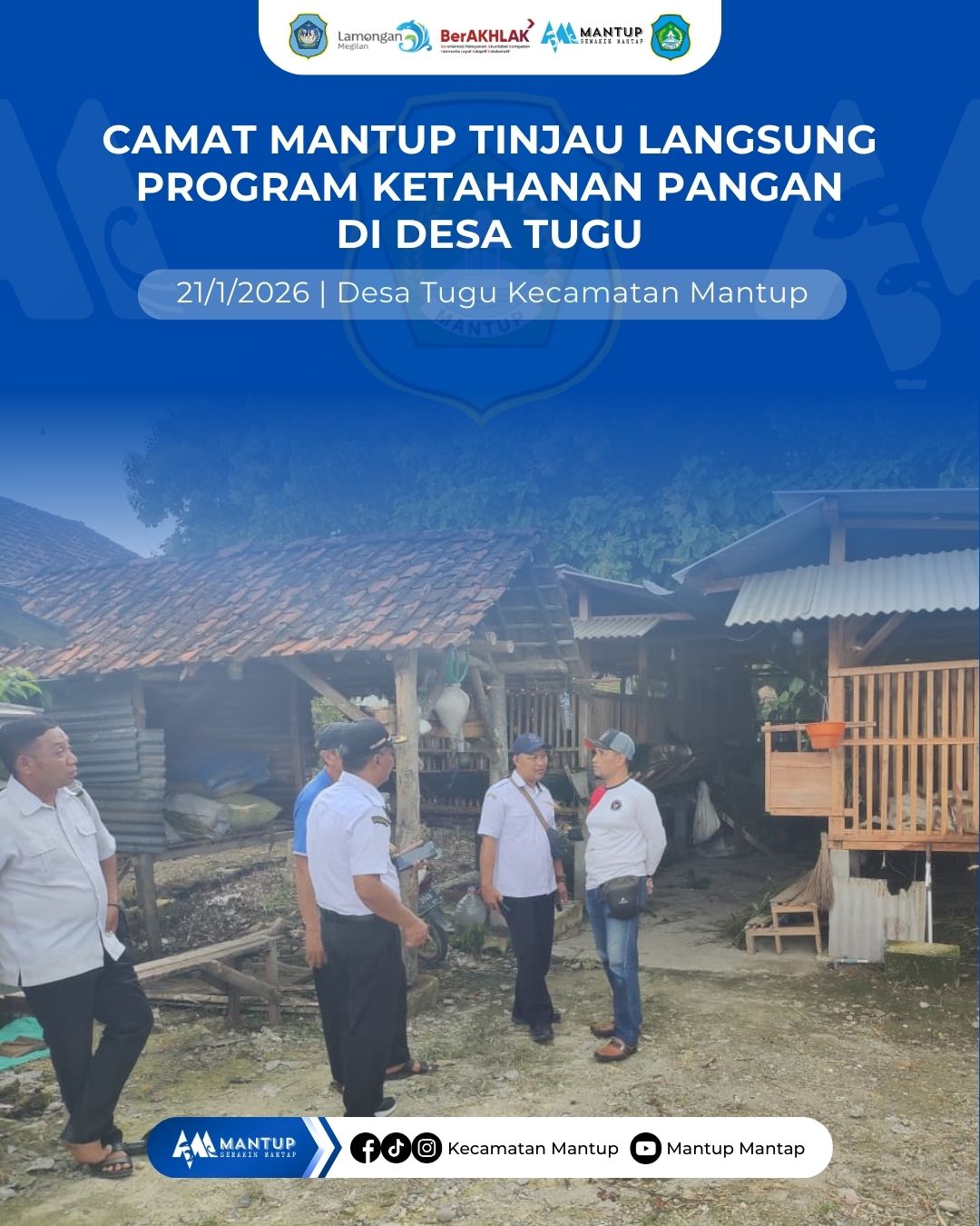 Foto: Camat Mantup Tinjau Langsung Program Ketahanan Pangan di Desa Tugu