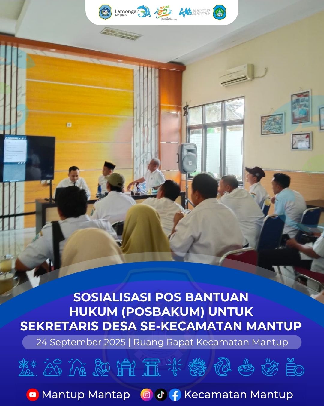 Foto: Sosialisasi Posbakum untuk Sekretaris Desa di Kecamatan Mantup