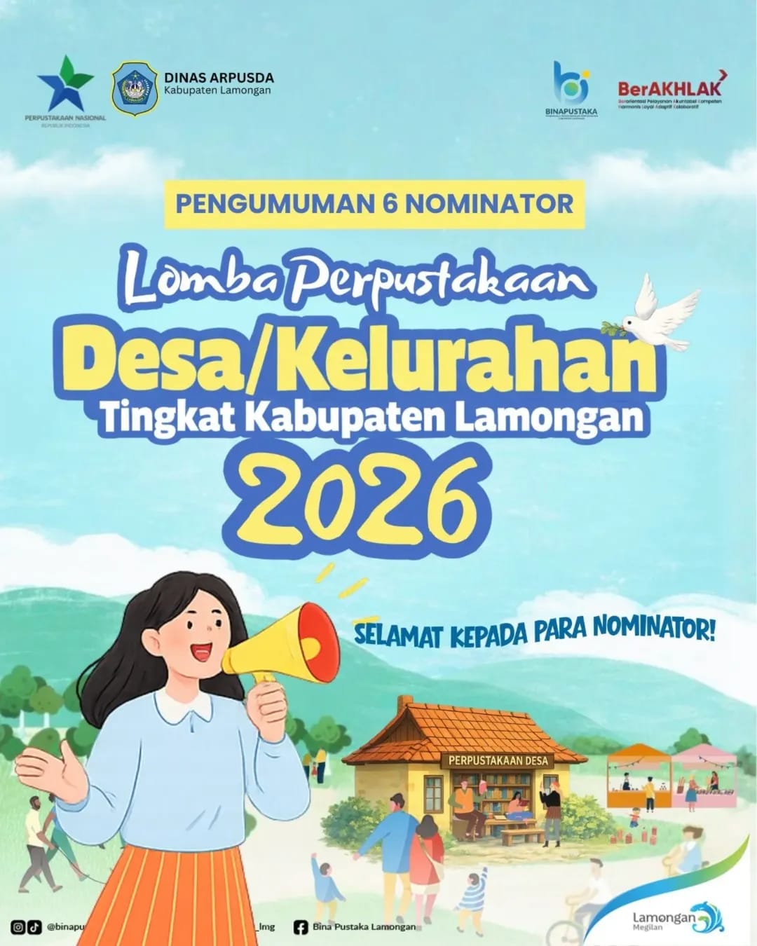 Foto: SELAMAT KEPADA 6 NOMINATOR TERBAIK LOMBA PERPUSTAKAAN DESA/KELURAHAN TINGKAT KABUPATEN LAMONGAN TAHUN 2026