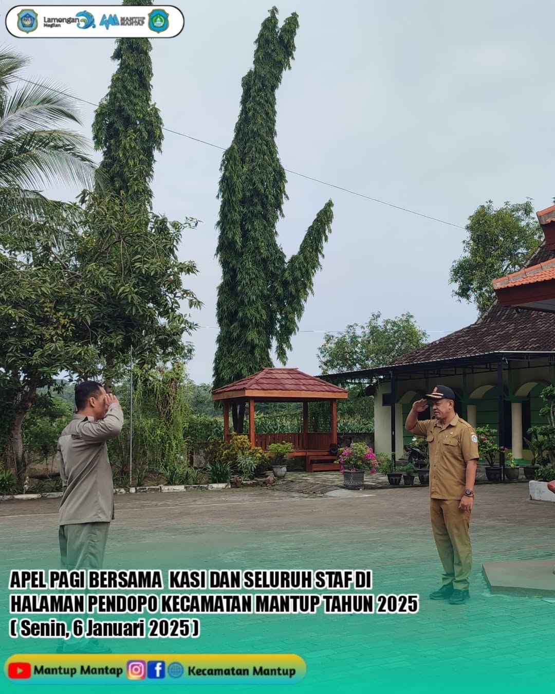 APEL PAGI HARI SENIN DI HALAMAN PENDOPO KECAMATAN MANTUP TAHUN 2025