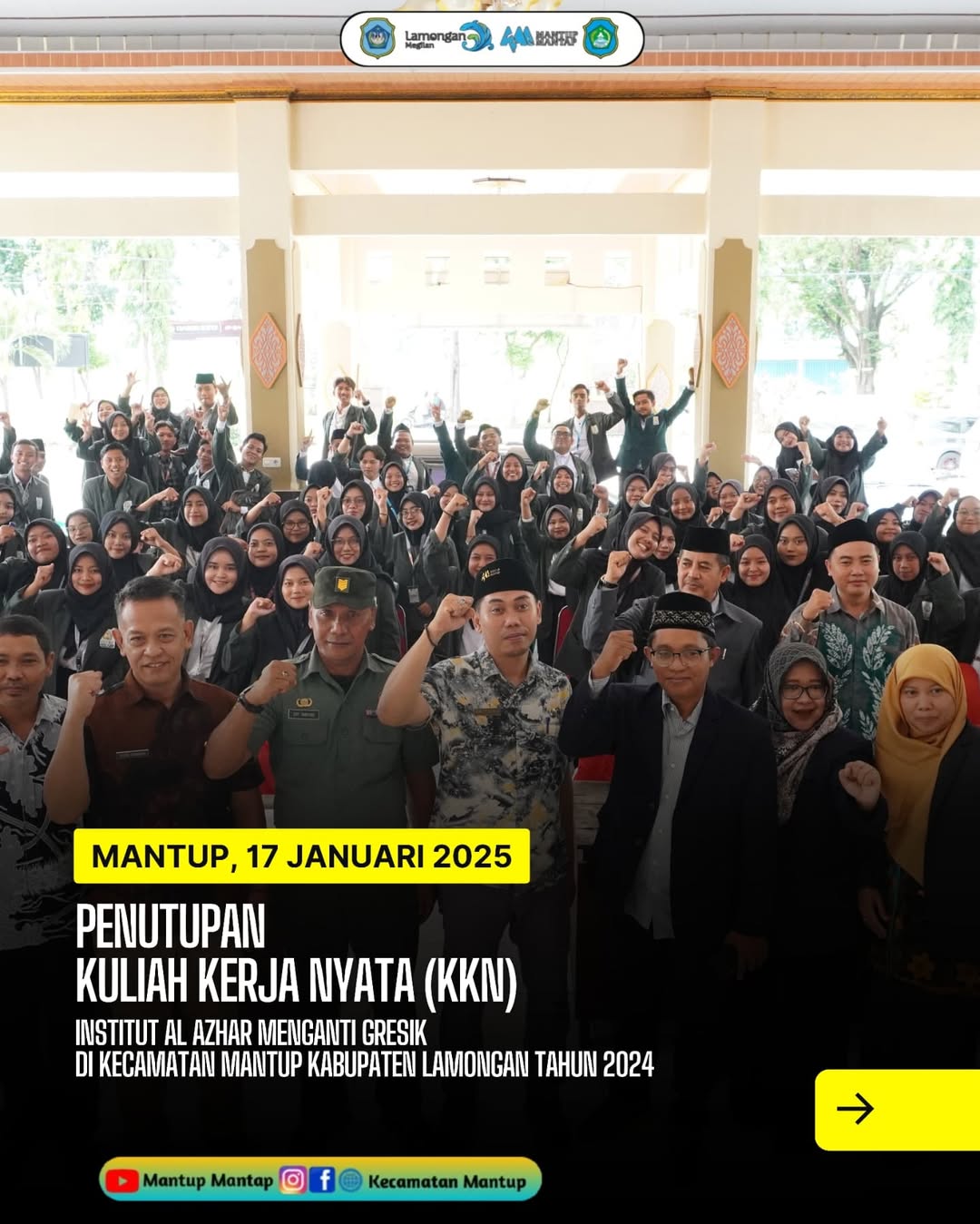 Penutupan KKN di Pendopo Kecamatan Mantup Institut Al Azhar Gresik Tahun 2024