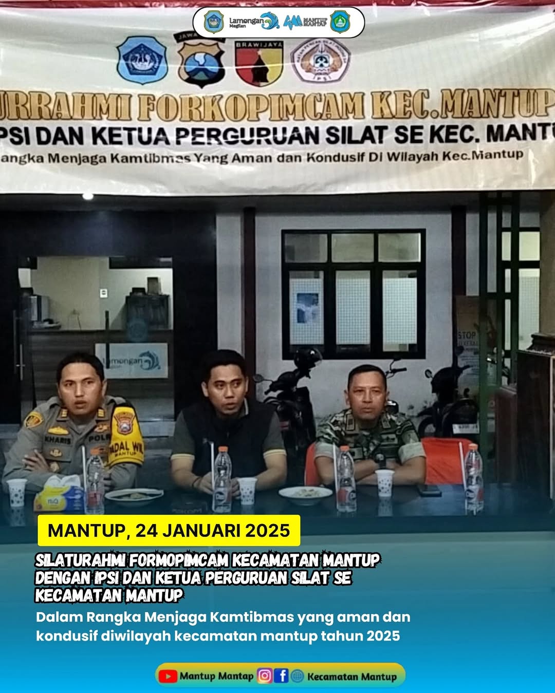 Silaturahmi Forkopimcam Kecamatan Mantup Dengan IPSI  & Ketua Silat Se Kecamatan Mantup 2025