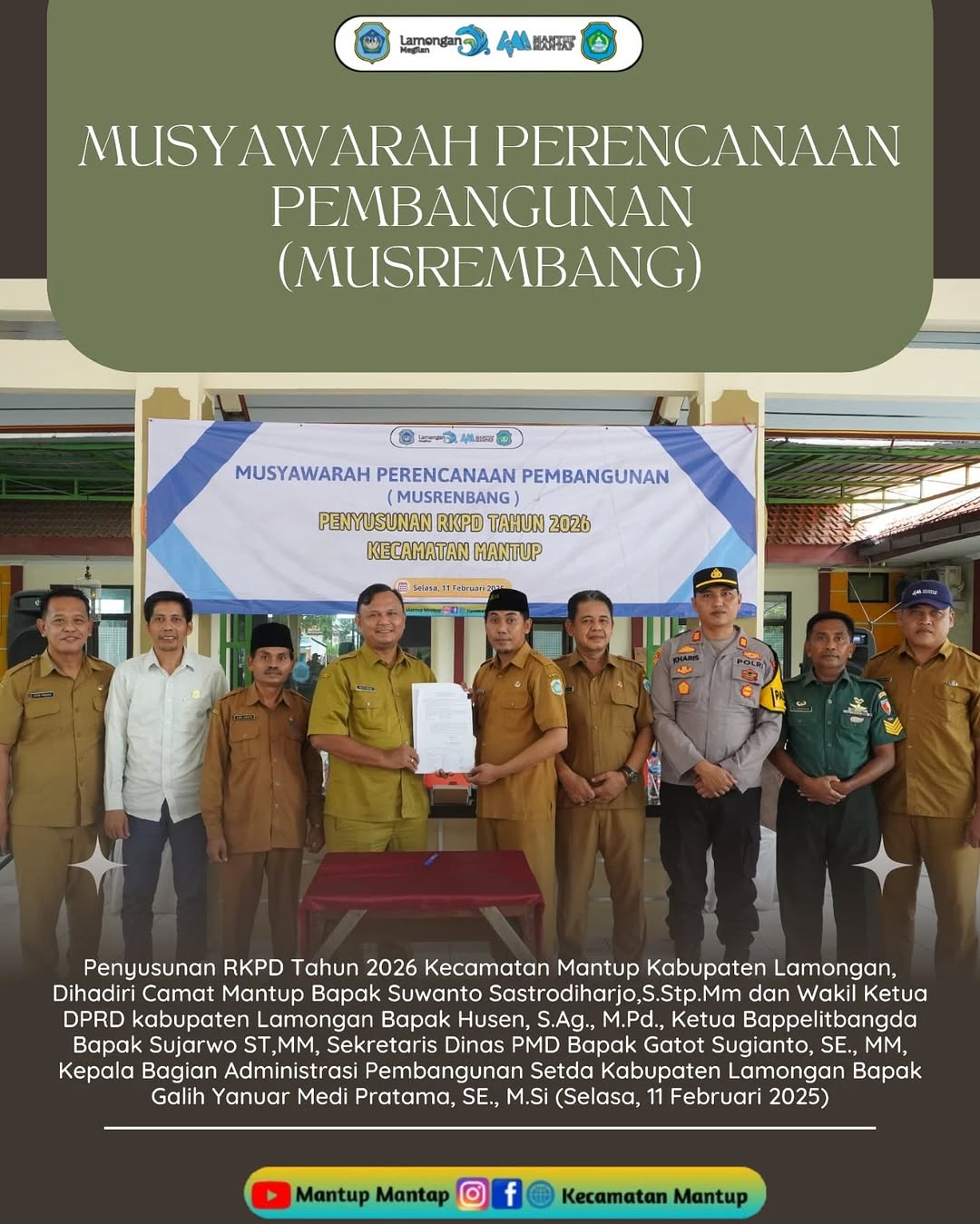 Penyusunan RKPD Tahun 2026 Kecamatan Mantup Kabupaten Lamongan