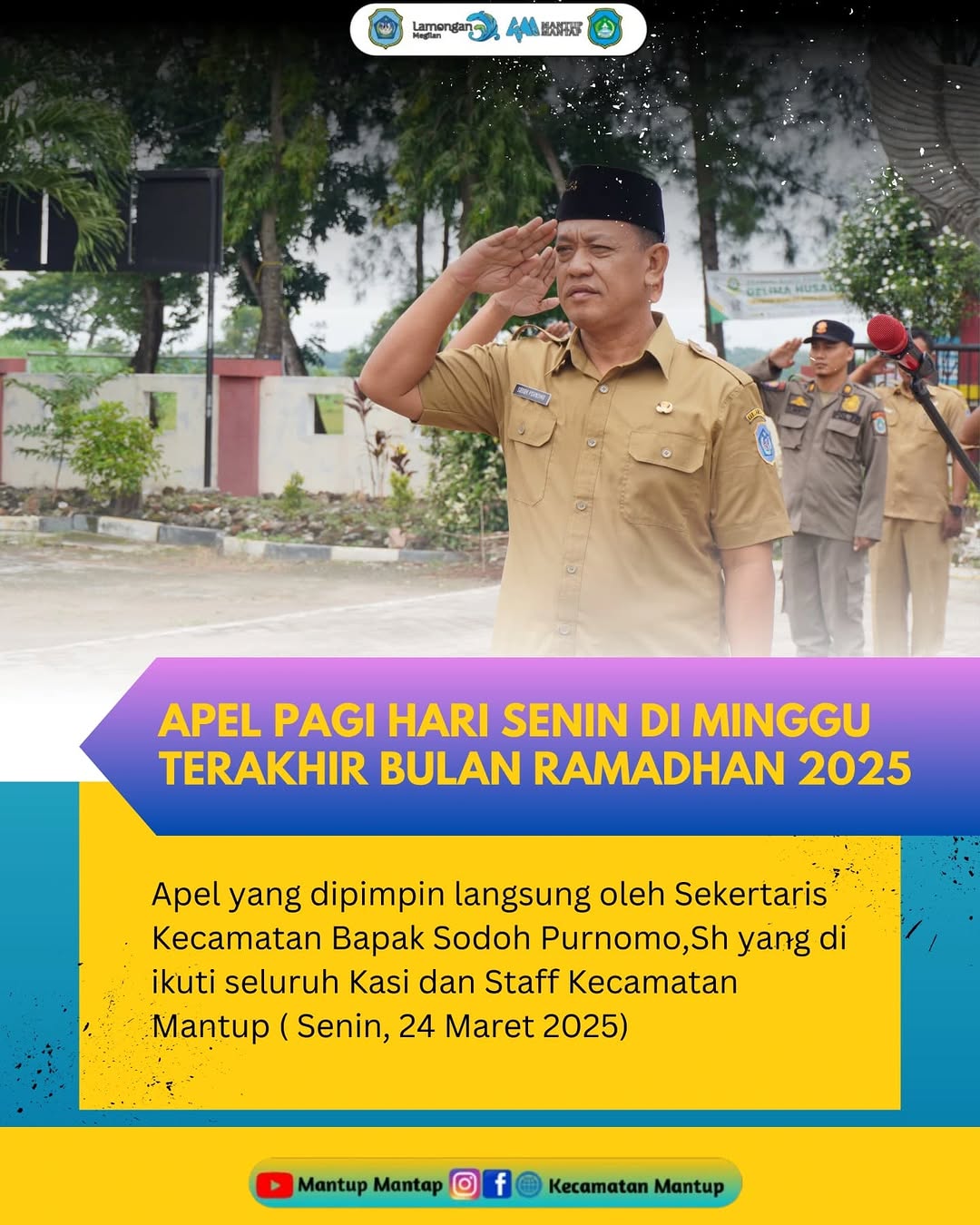 Apel Pagi hari senin di minggu terakhir bulan ramadhan 2025