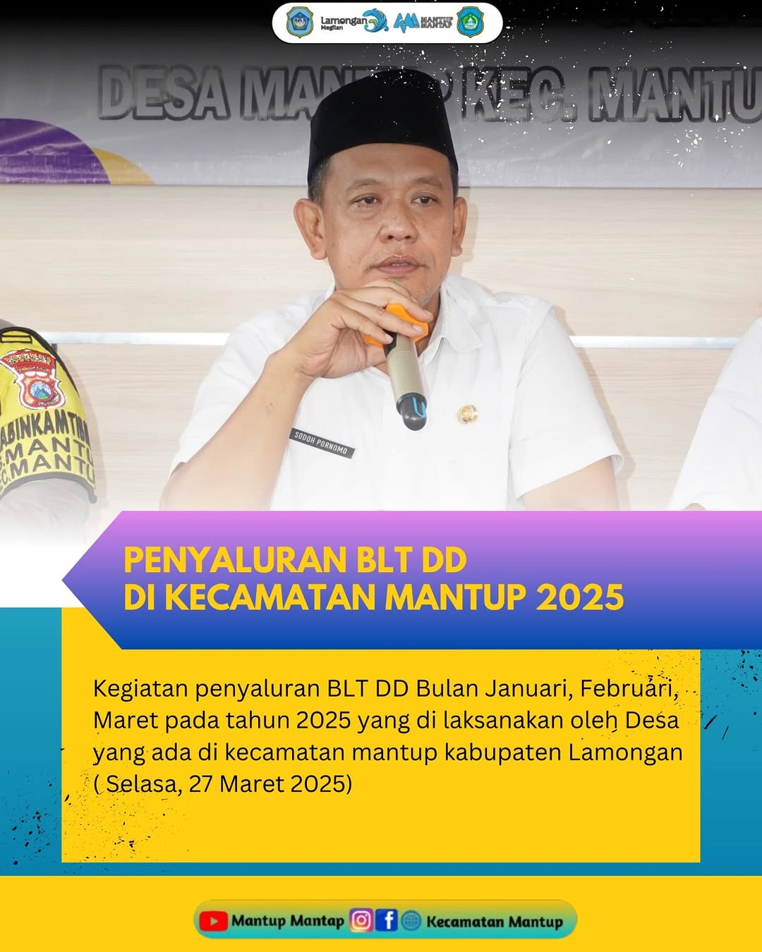 Penyaluran BLT-DD di Kecamatan Mantup 2025