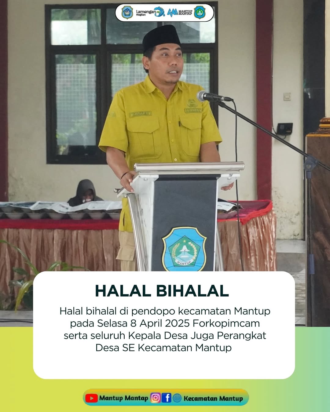 Halal bihalal di pendopo kecamatan mantup kabupaten Lamongan tahun 2025