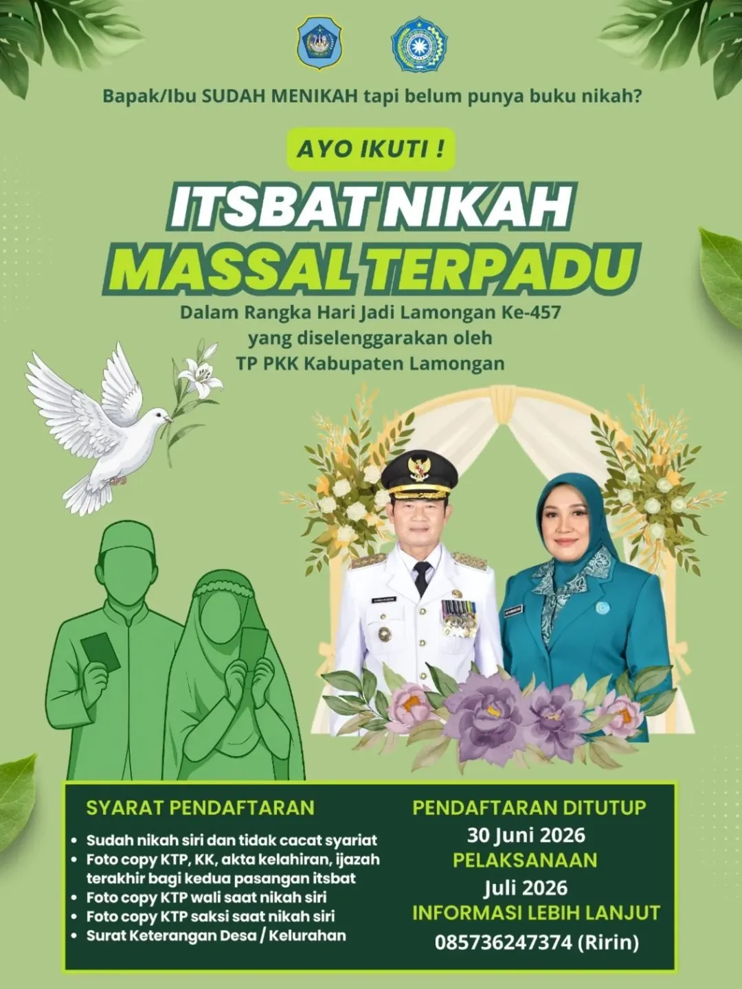 Foto: Ayo Ikuti...!! Itsbat Nikah Massal Terpadu Tahun 2026