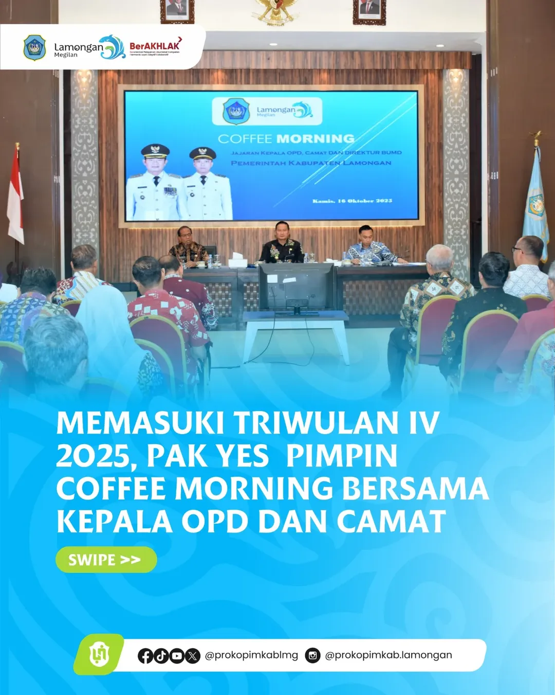 Foto: Memasuki Triwulan IV 2025, Pak YES Pimpin Coffee Morning bersama Kepala OPD dan Camat