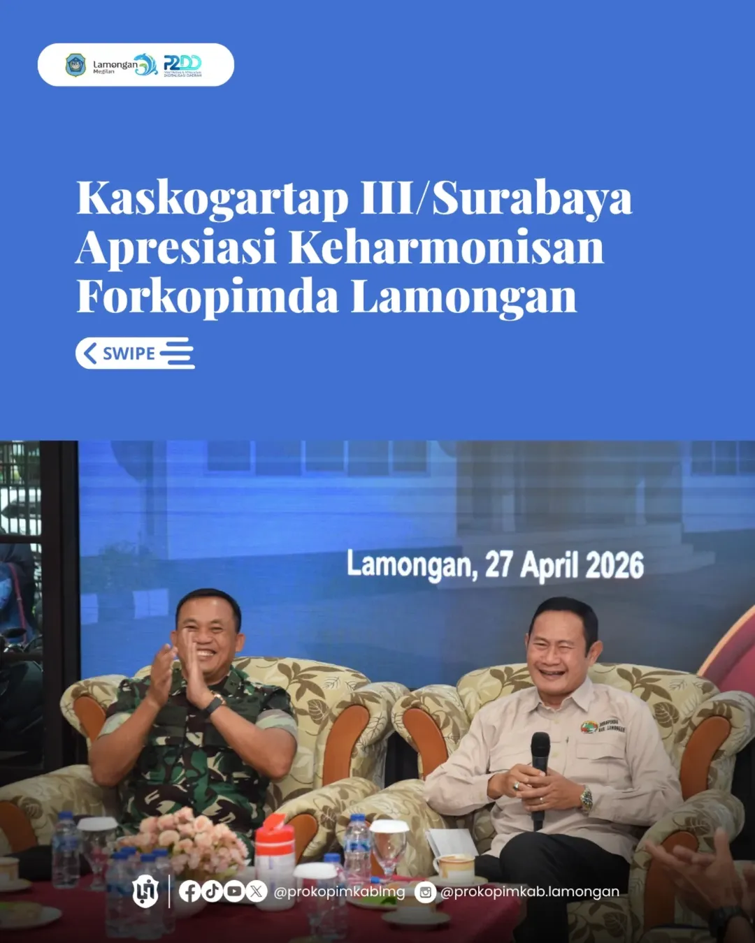 Foto: Kaskogartap III/Surabaya Apresiasi Keharmonisan Forkopimda Lamongan