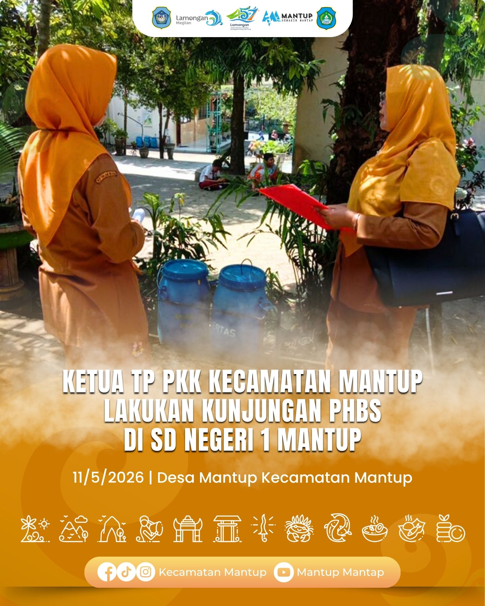 Foto: Perkuat Budaya Hidup Sehat, Ketua TP PKK Kecamatan Mantup Kunjungi SD Negeri 1 Mantup