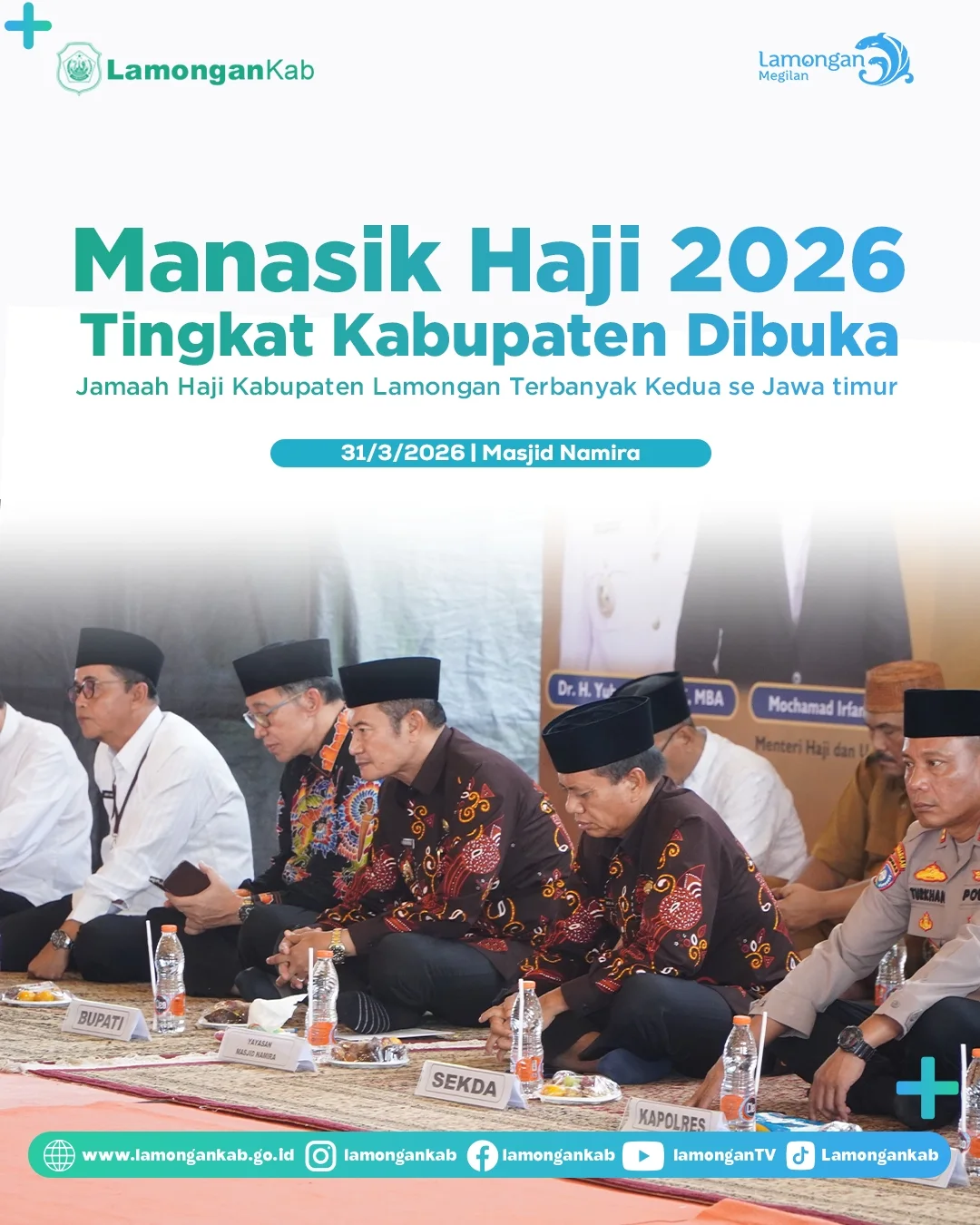 Foto: Manasik Haji 2026 Tingkat Kabupaten Dibuka, Jamaah Haji Kabupaten Lamongan Terbanyak Kedua se Jawa Timur