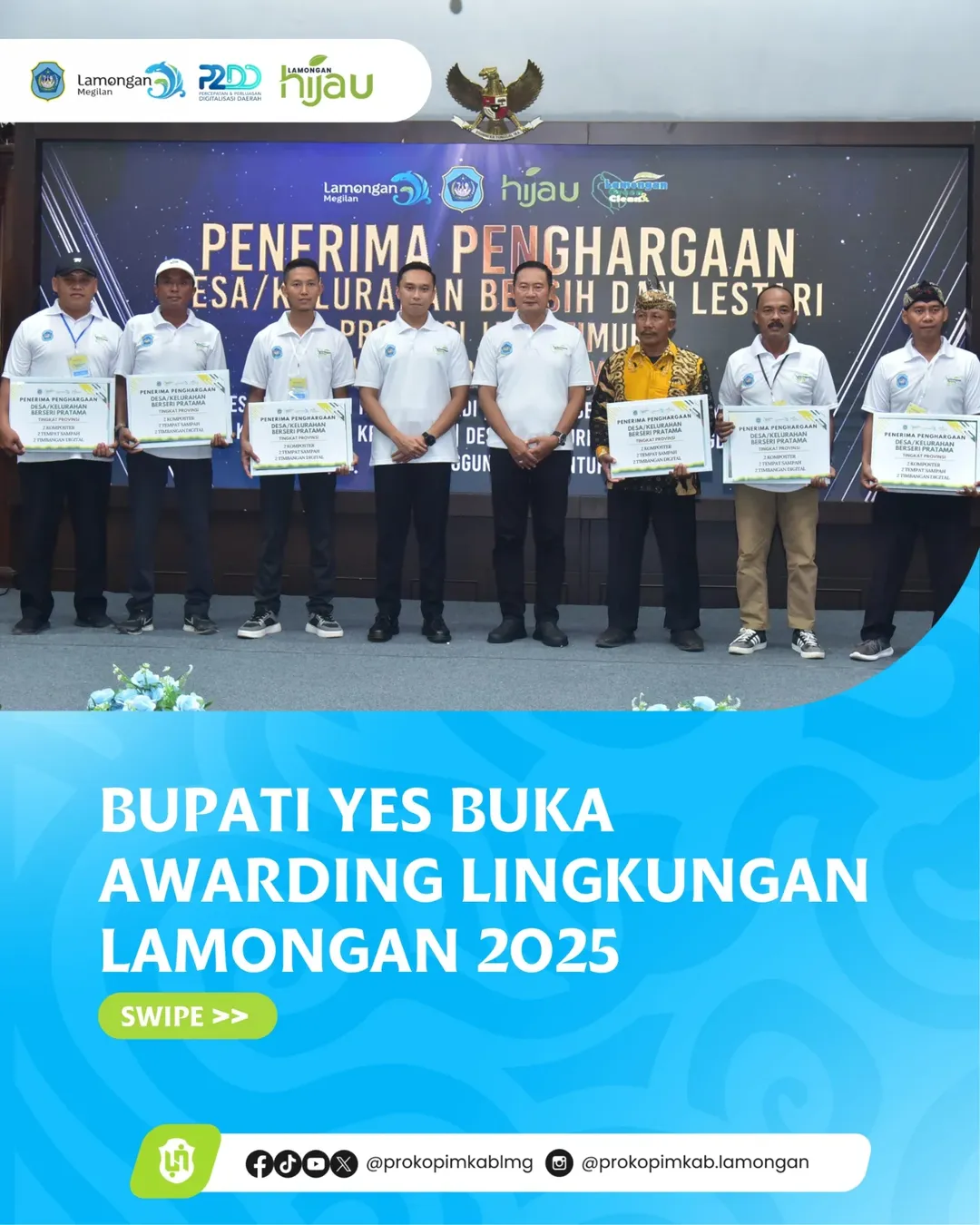 Foto: Bupati Yes Buka Awarding Lingkungan Lamongan 2025