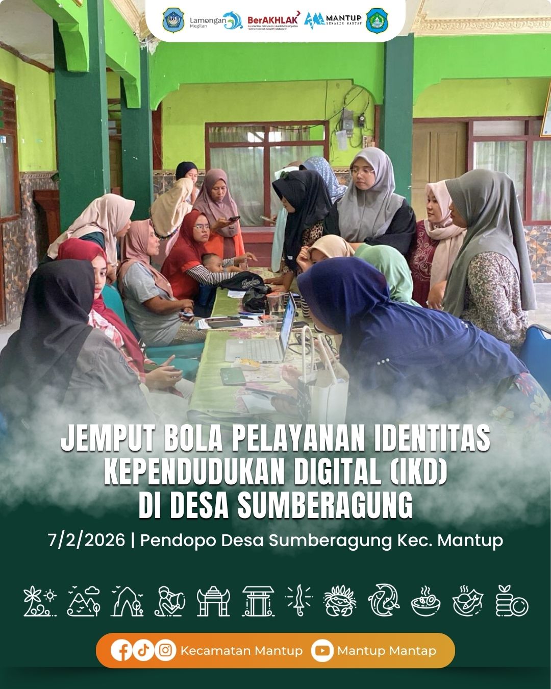 Foto: Jemput Bola Pelayanan Identitas Kependudukan Digital (IKD) di Desa Sumberagung