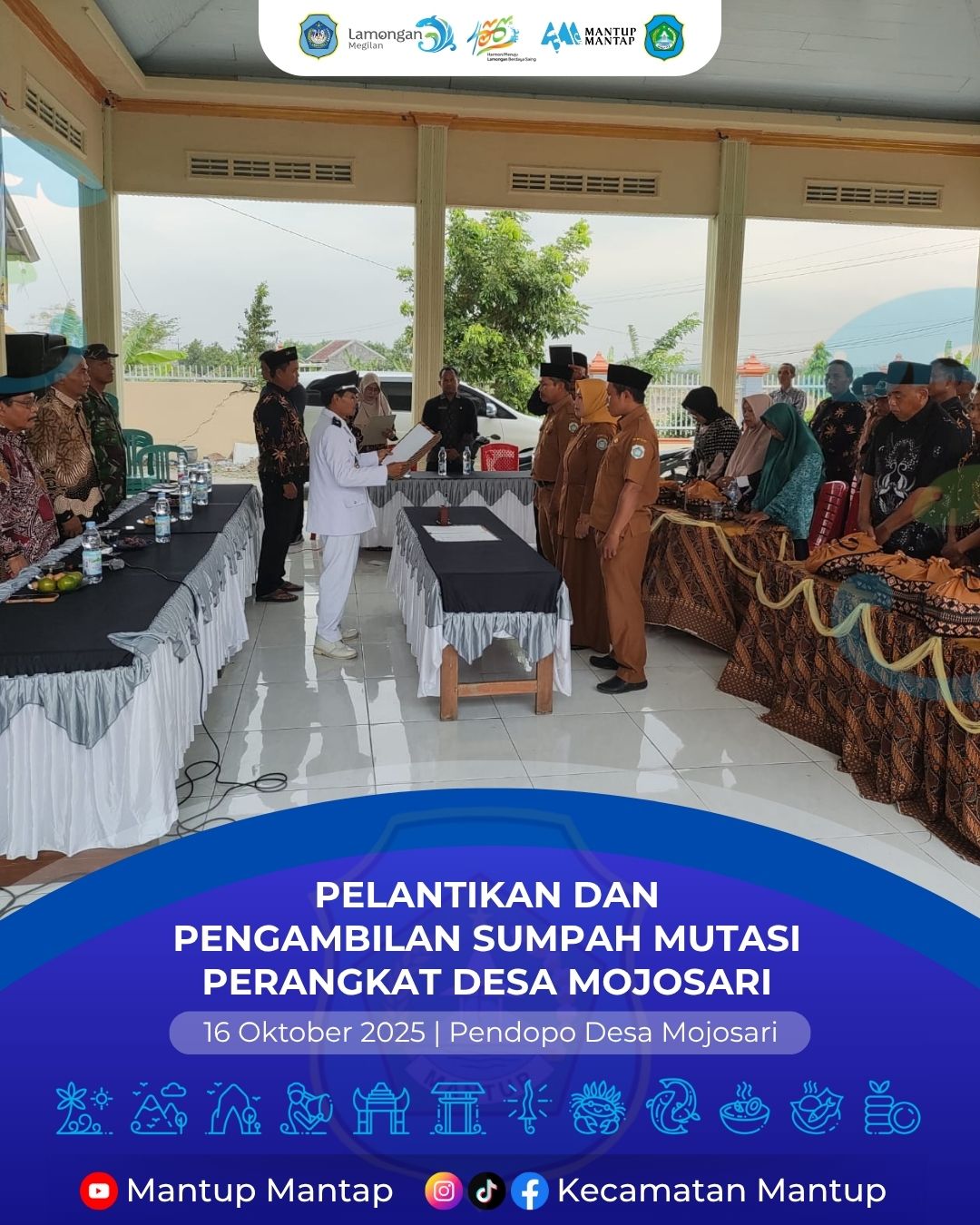 Foto: Pelantikan dan Pengambilan Sumpah Mutasi Perangkat Desa Mojosari