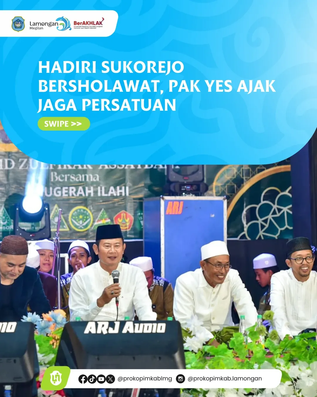 Foto: Hadiri Sukorejo Bersholawat, Pak YES Ajak Jaga Persatuan