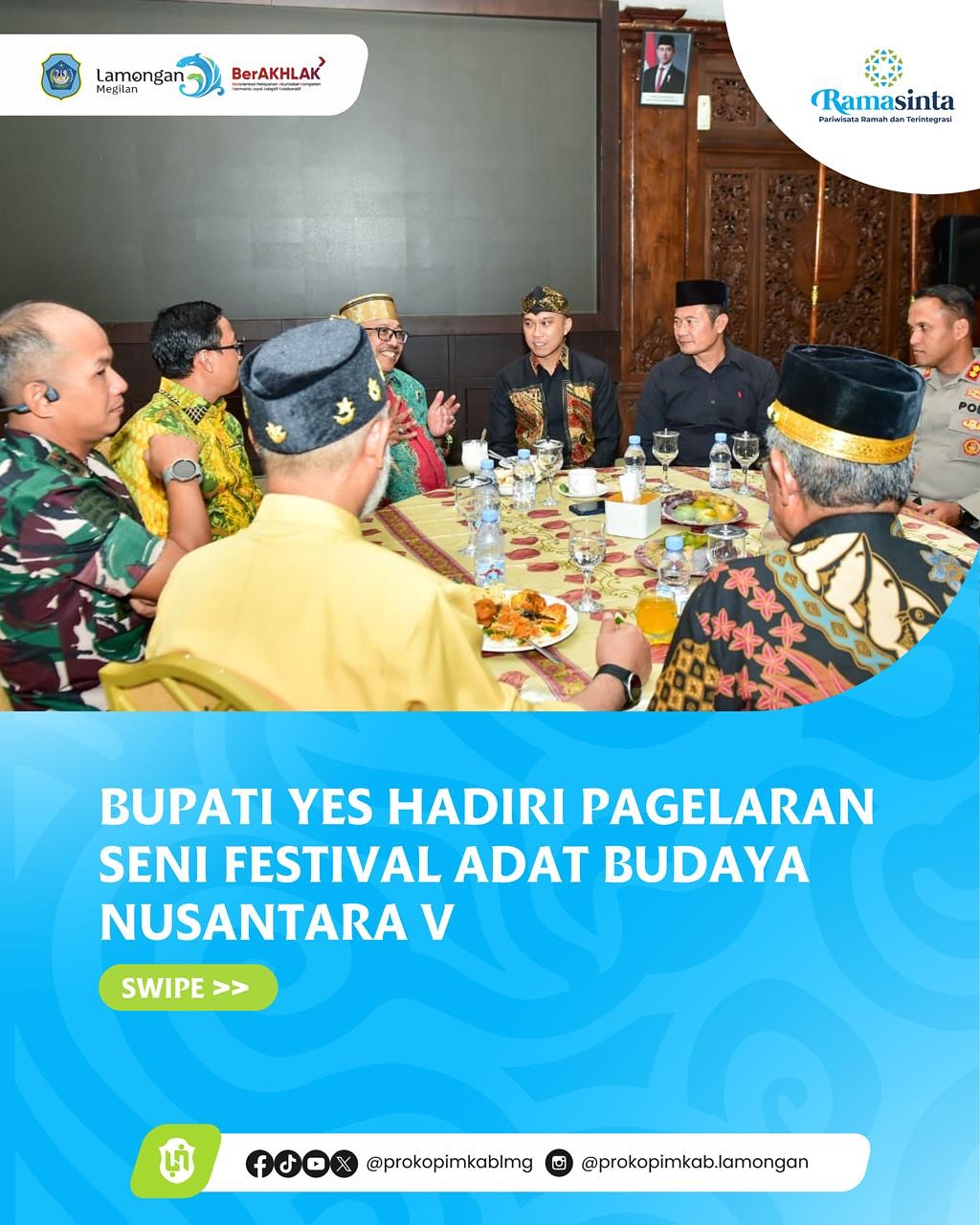 Foto: Bupati Yes Hadiri Pagelaran Seni Festival Adat Budaya Nusantara V