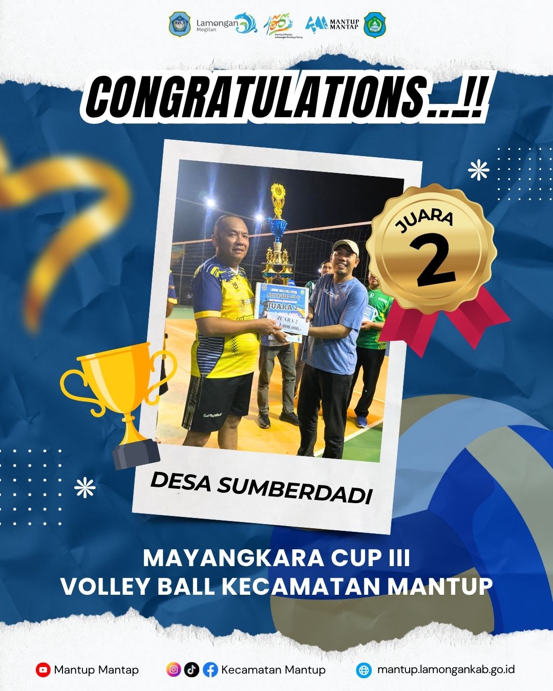 Foto: CONGRATULATIONS - Juara 2 Mayangkara Cup III Tahun 2025