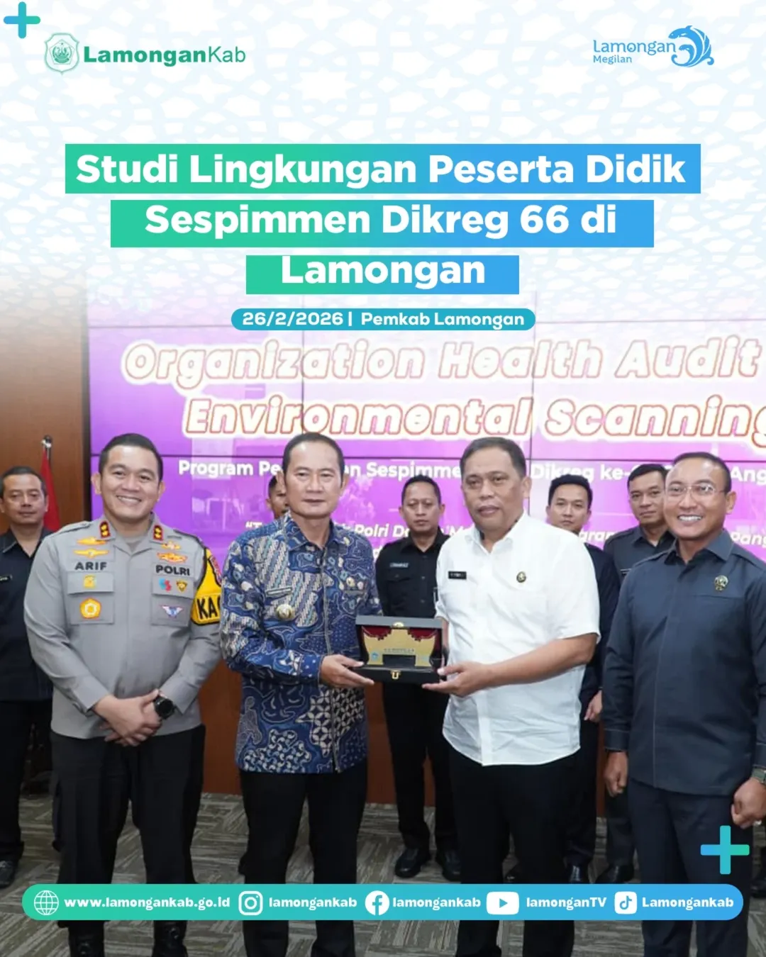 Foto: Studi Lingkungan Peserta Didik Sespimmen Dikreg 66 di Lamongan