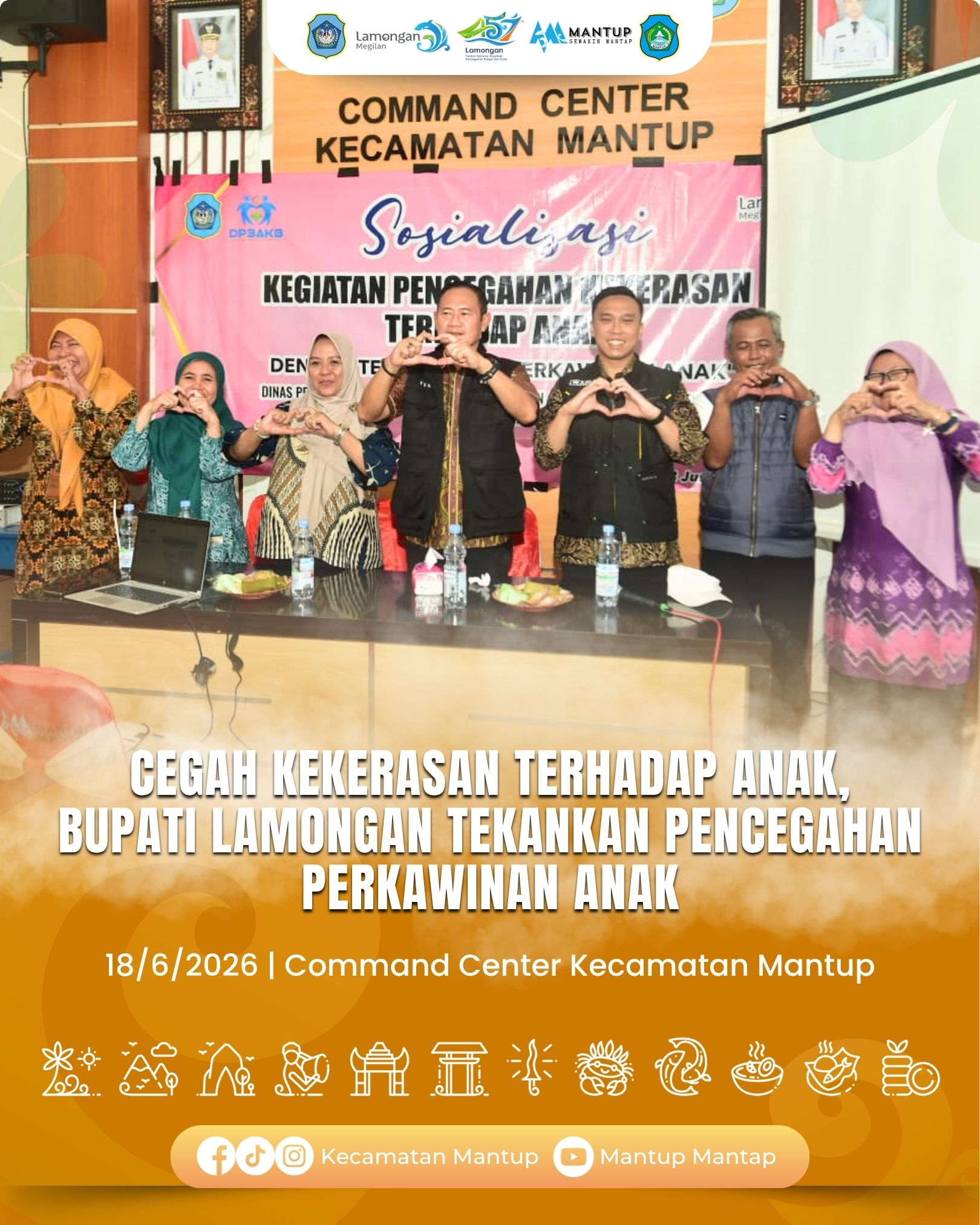 Foto: Cegah Kekerasan Terhadap Anak, Bupati Lamongan Tekankan Pencegahan Perkawinan Anak