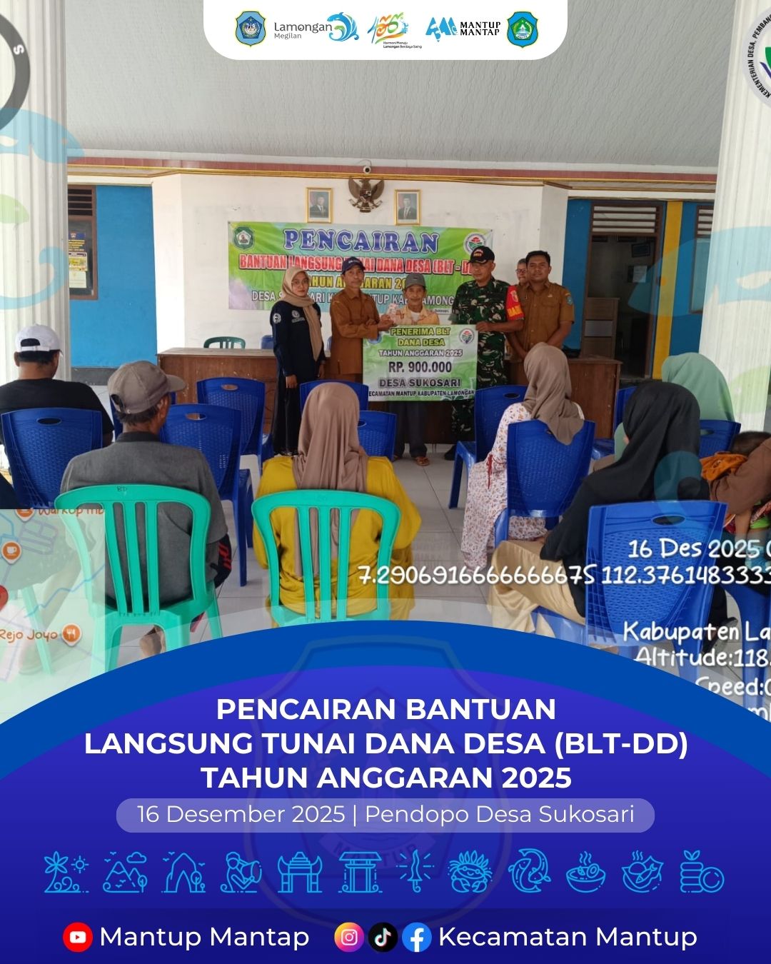 Foto: Pencairan Bantuan Langsung Tunai Dana Desa (BLT-DD) Tahun Anggaran 2025 - Desa Sukosari
