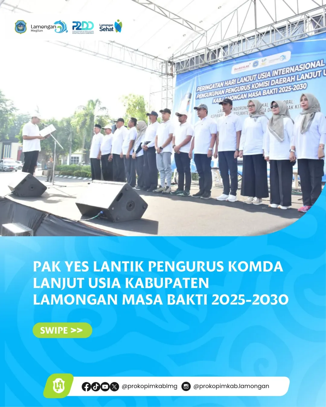 Foto: Pak Yes Lantik Pengurus Komda Lanjut Usia Kabupaten Lamongan Masa Bakti 2025-2030