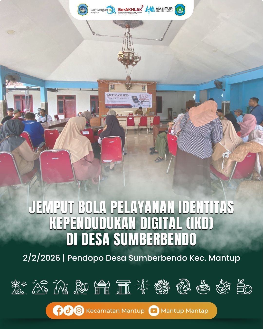 Foto: Jemput Bola Pelayanan Identitas Kependudukan Digital (IKD) di Desa Sumberbendo