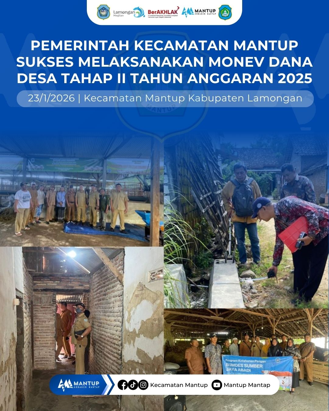 Foto: Pemerintah Kecamatan Mantup Sukses Melaksanakan Monev Dana Desa Tahap II Tahun Anggaran 2025