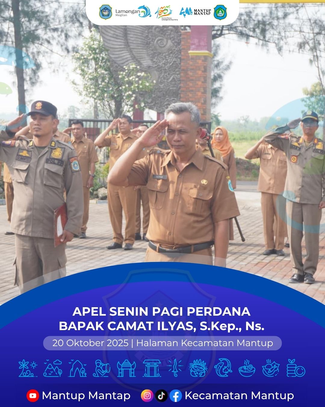 Foto: Apel Perdana Camat Mantup yang Baru