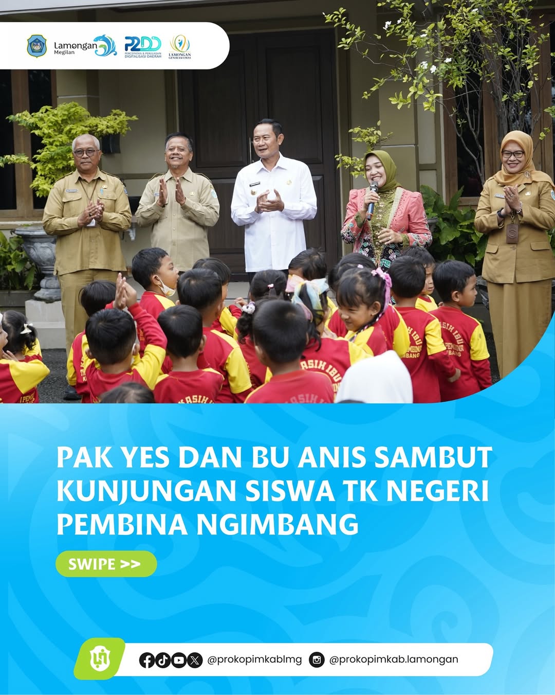 Foto: Pak Yes dan Bu Anis Sambut Kunjungan Siswa TK Negeri Pembina Ngimbang