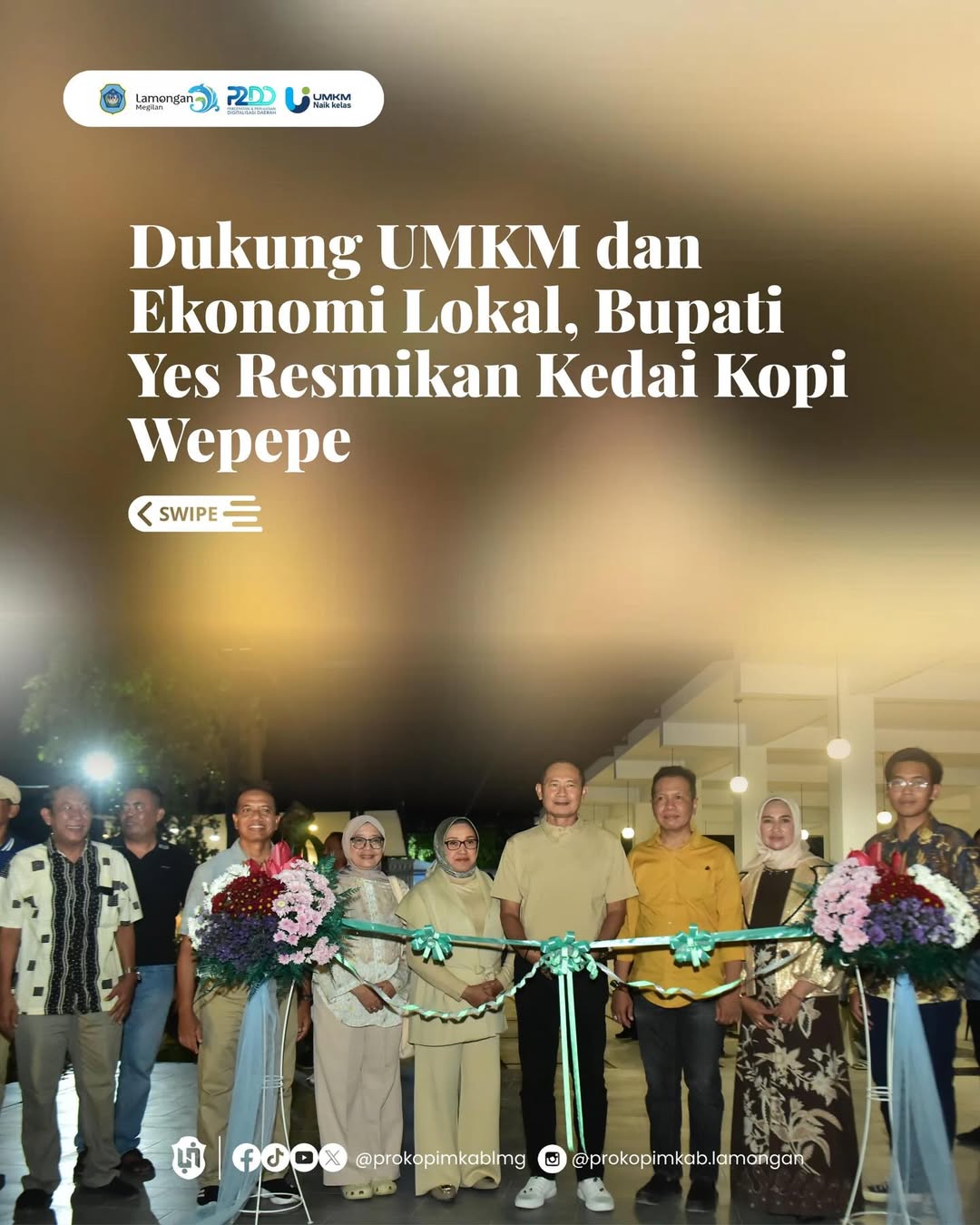 Foto: Dukung UMKM dan Ekonomi Lokal, Bupati Yes Resmikan Kedai Kopi Wepepe