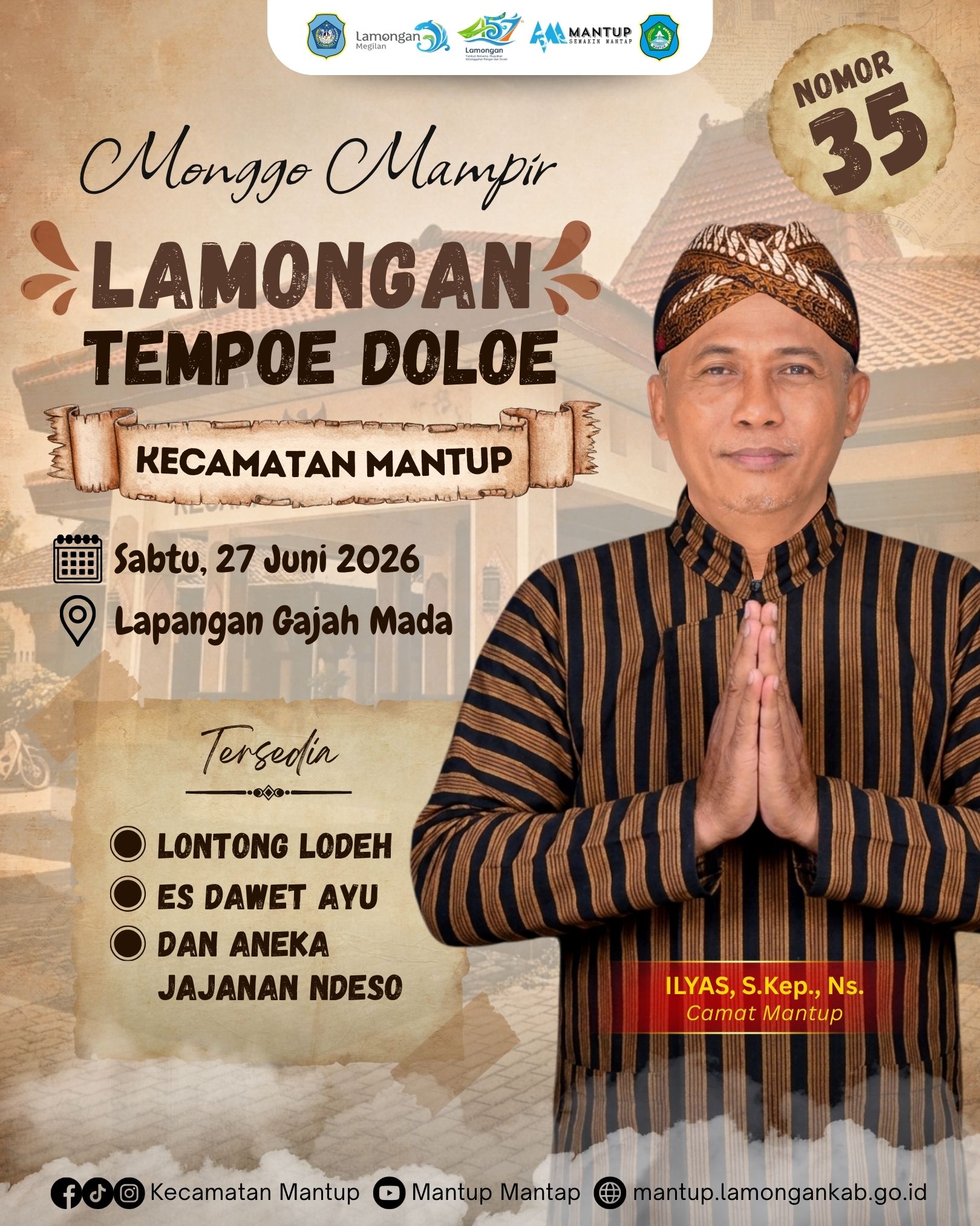 Foto: Monggo Mampir di Stand Kecamatan Mantup pada Lamongan Tempoe Doeloe 2026