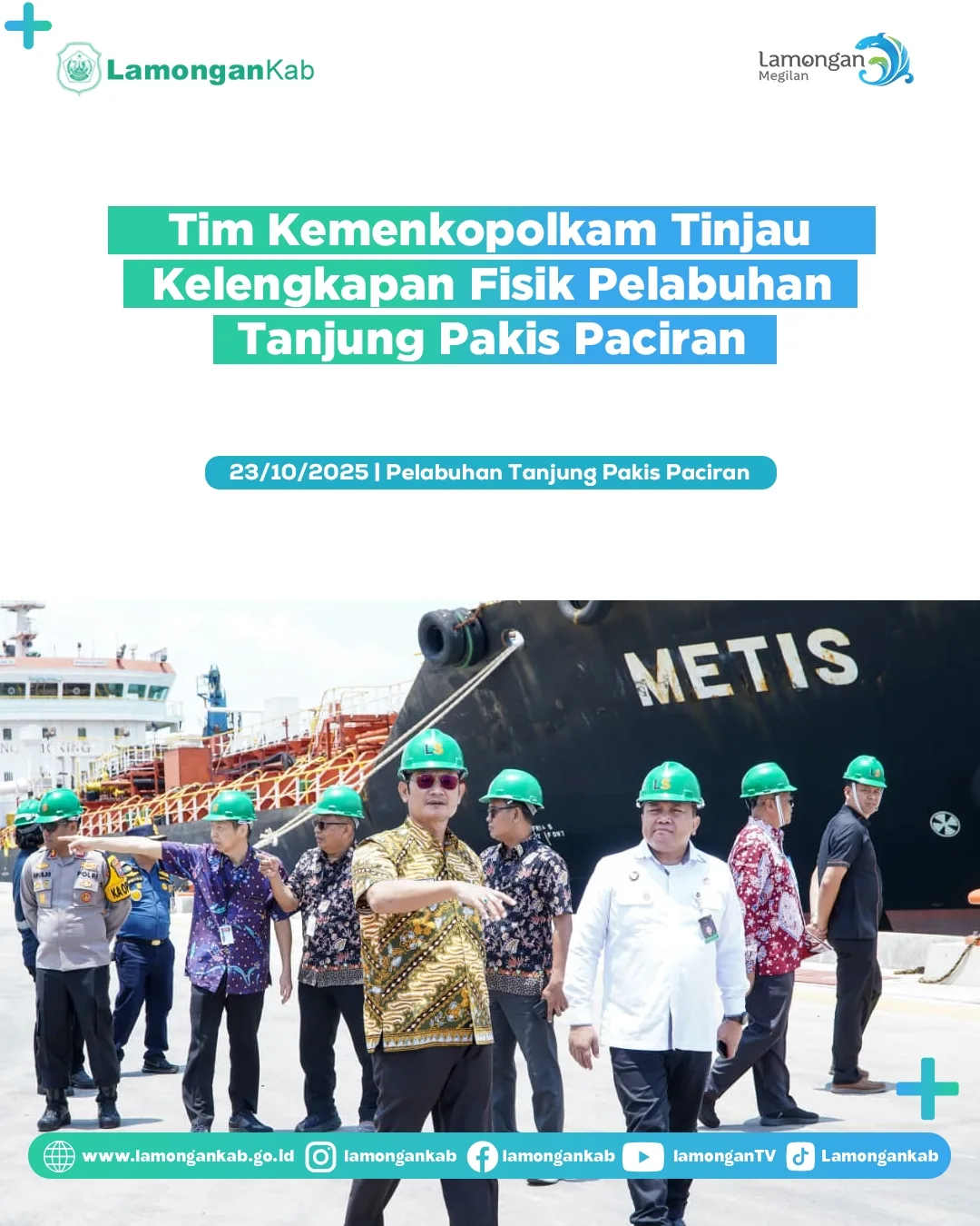 Foto: Tim Kemenkopulkam Tinjau Kelengkapan Fisik Pelabuhan Tanjung Pakis Paciran