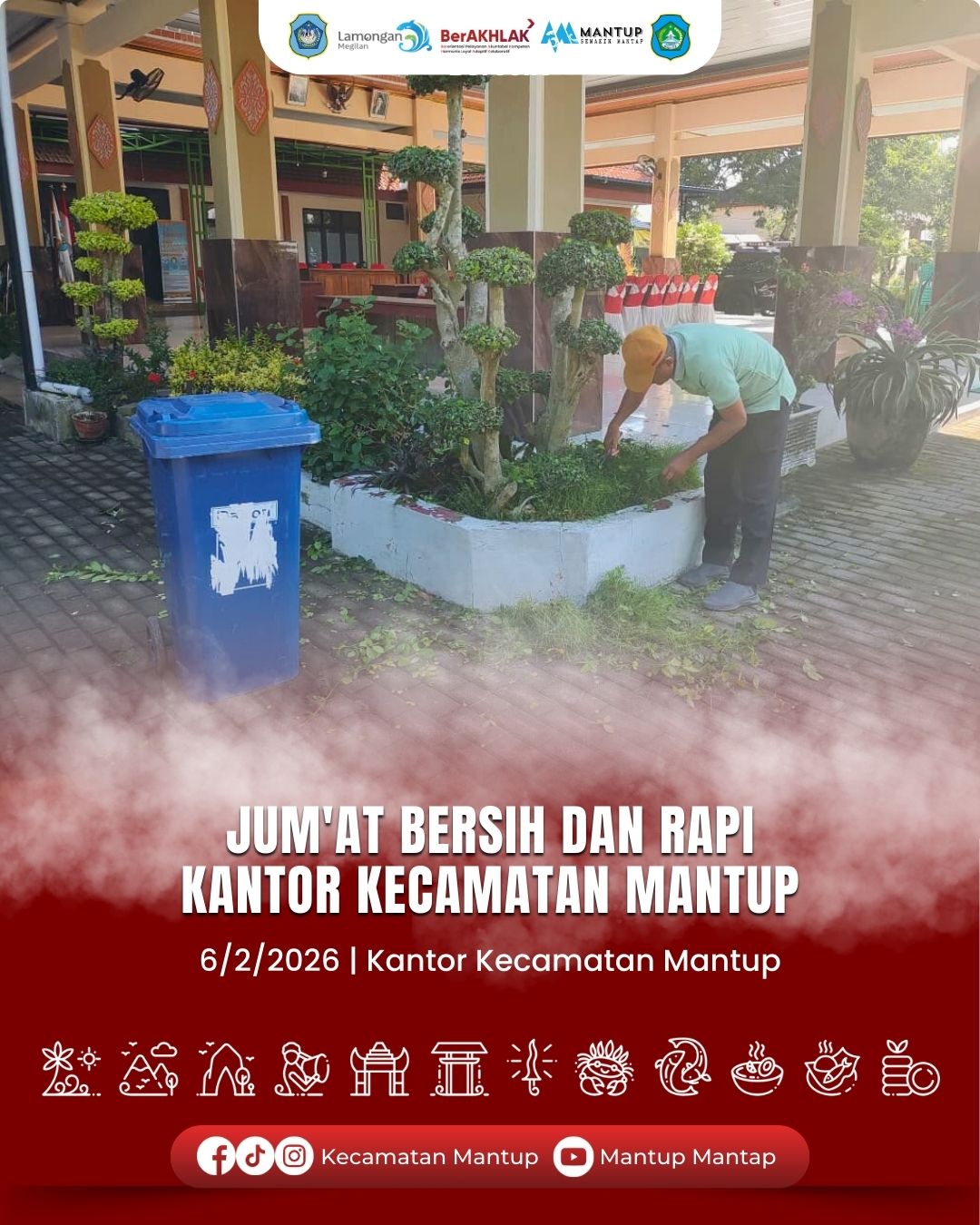 Foto: Jum'at Bersih dan Rapi, Kantor Kecamatan Mantup